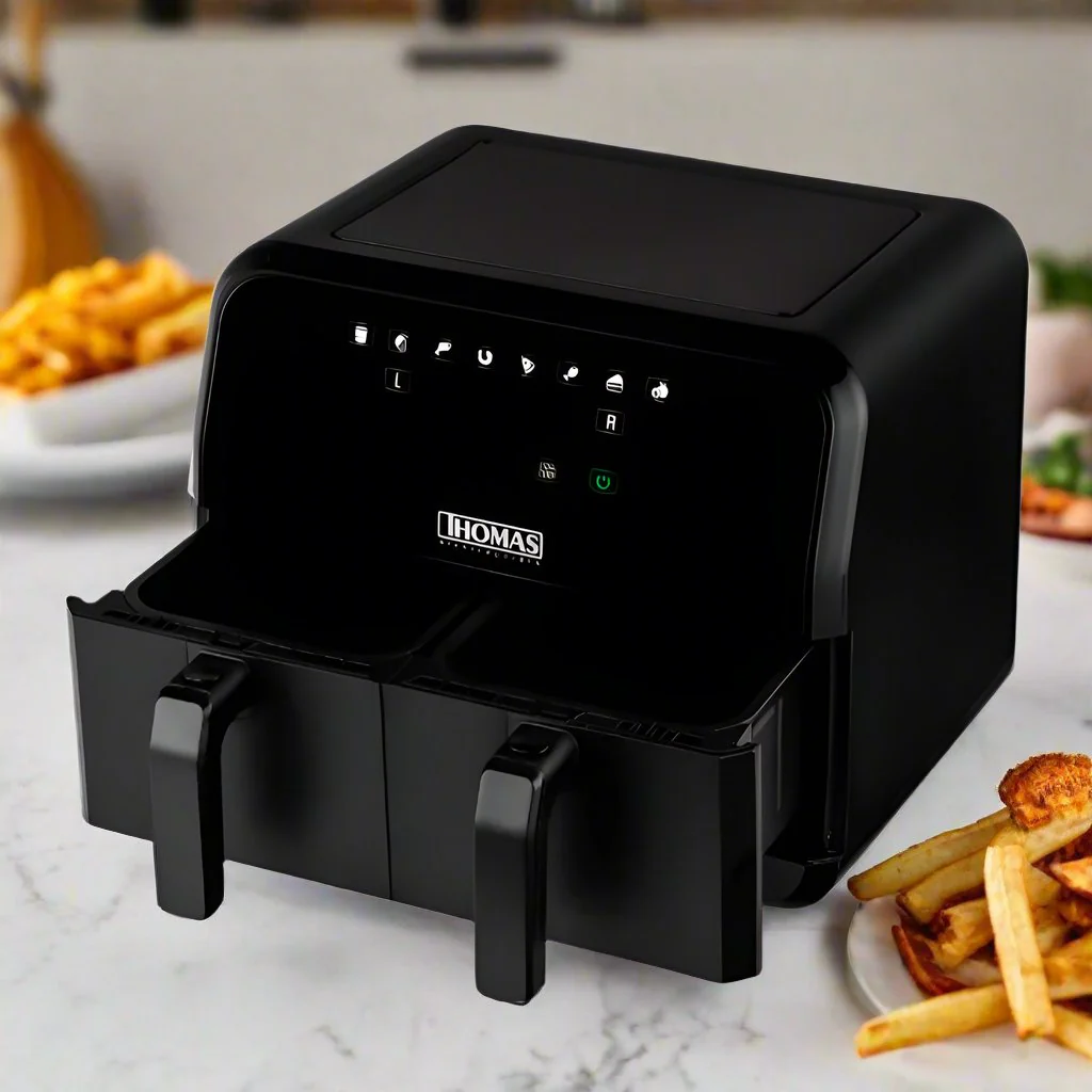 2025 Thomas TH-AF80DI 8L Airfryer med to kurve