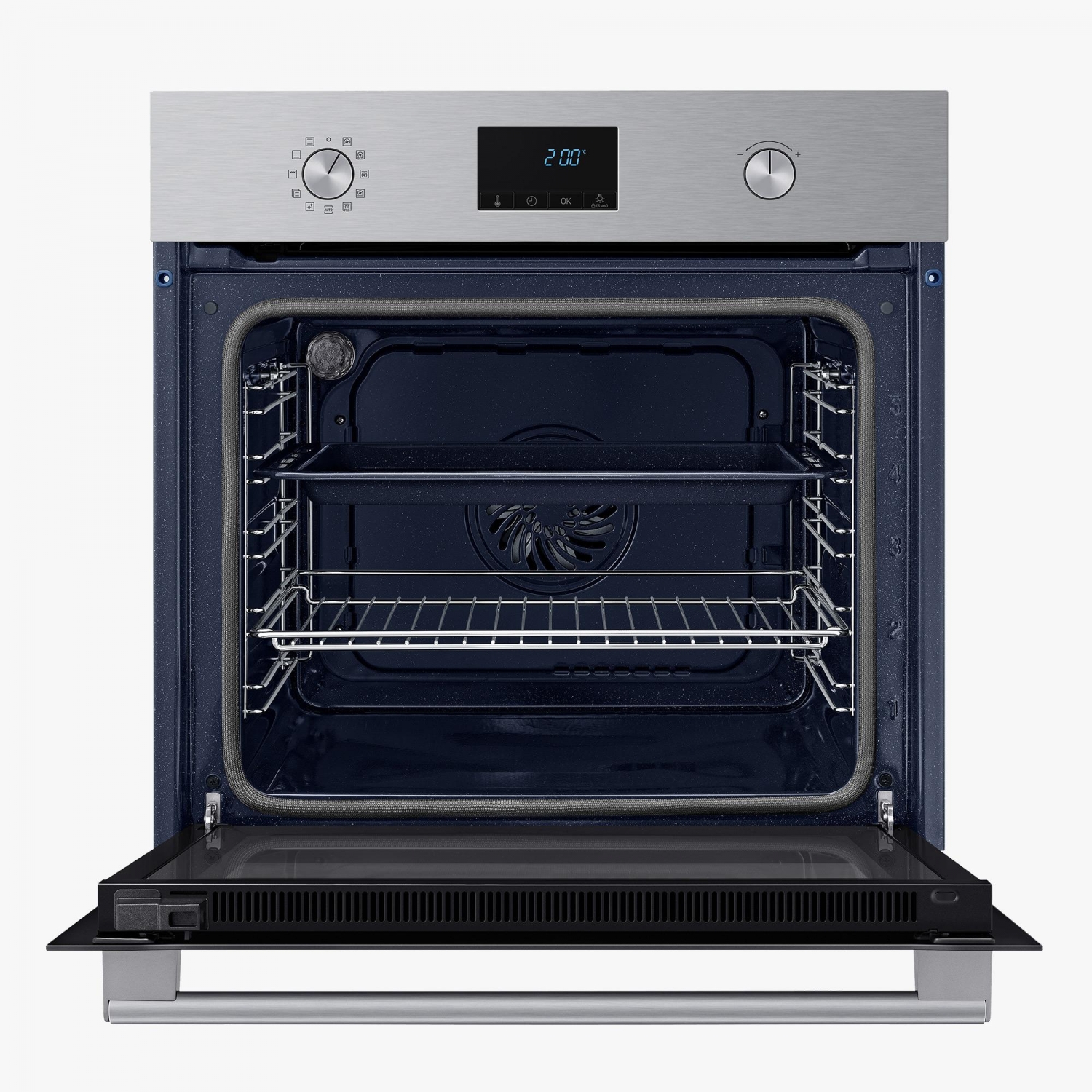 Samsung NV68A1170BS Multifunktionsbackofen, 1,8 kW, 68 l, Klapptür, 7 Kochfunktionen, Energieeffizienzklasse A – Edelstahl