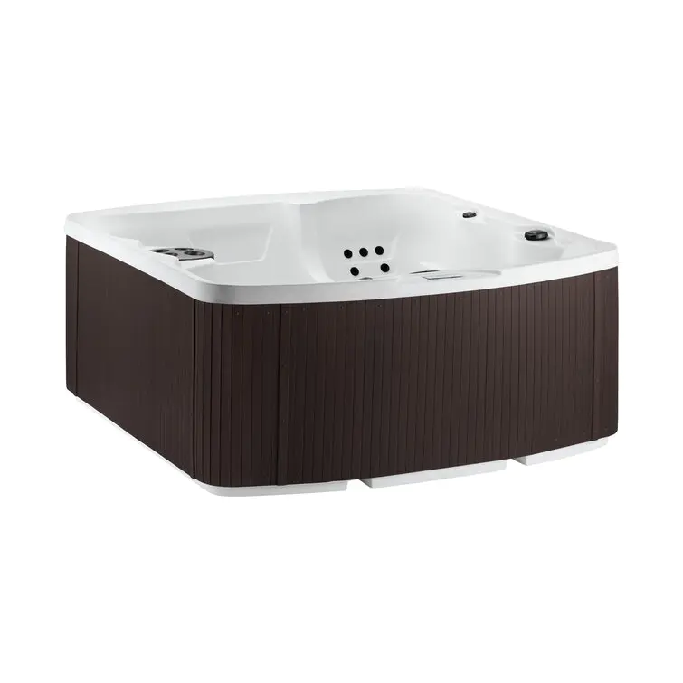 Lifesmart Spas – Rektangulært Plug and Play-spa 110V. 5 personer. 23 dyser med ozonisator. Espressofarve