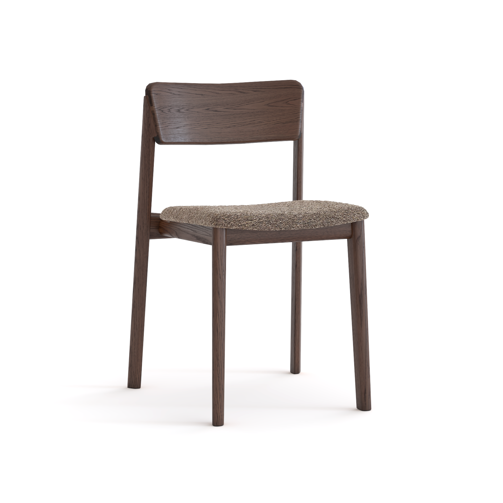 Silla de comedor Poise | Roble espresso con tela