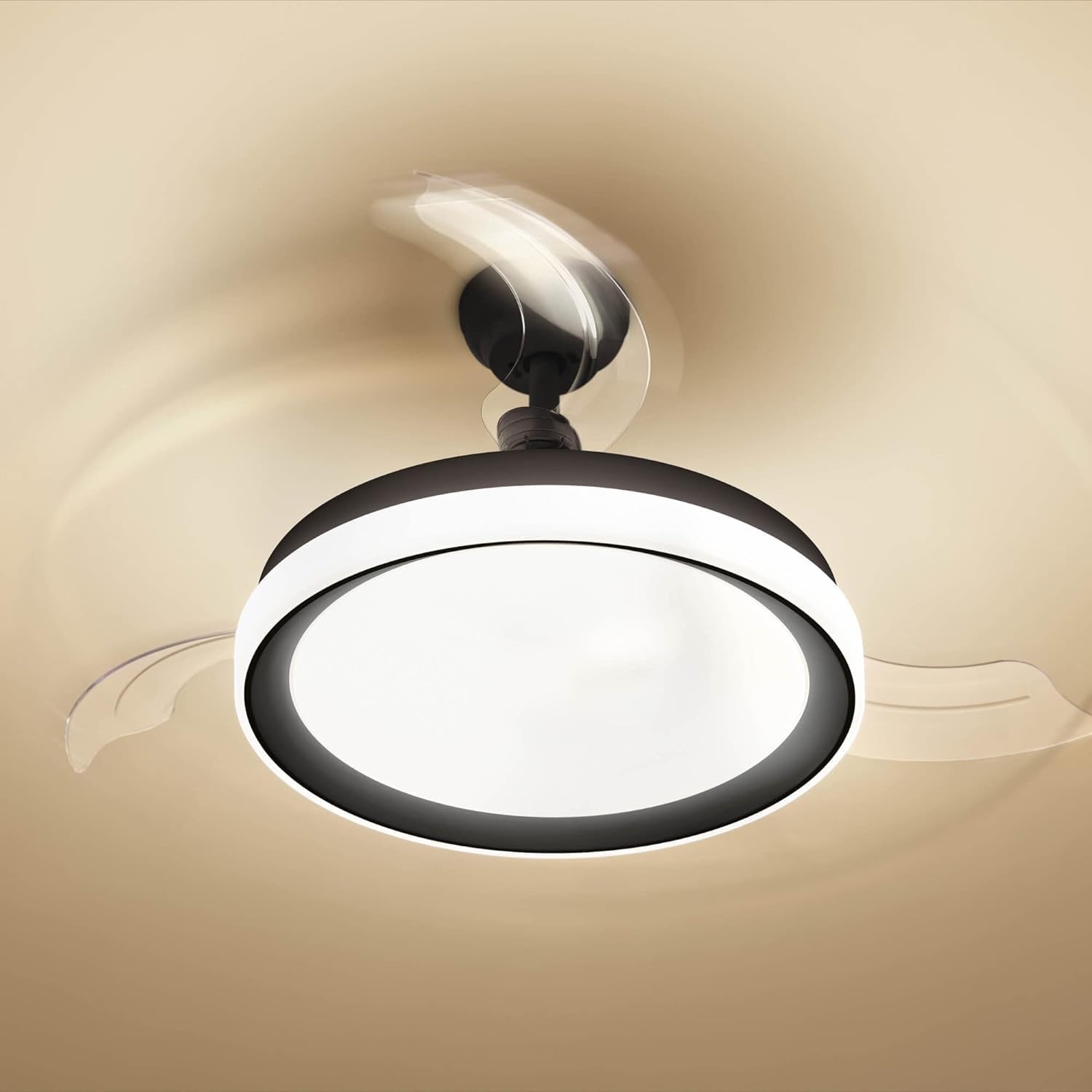 Ventilateur de plafond Philips Lighting Atlas avec éclairage LED et télécommande 106 cm Nickel