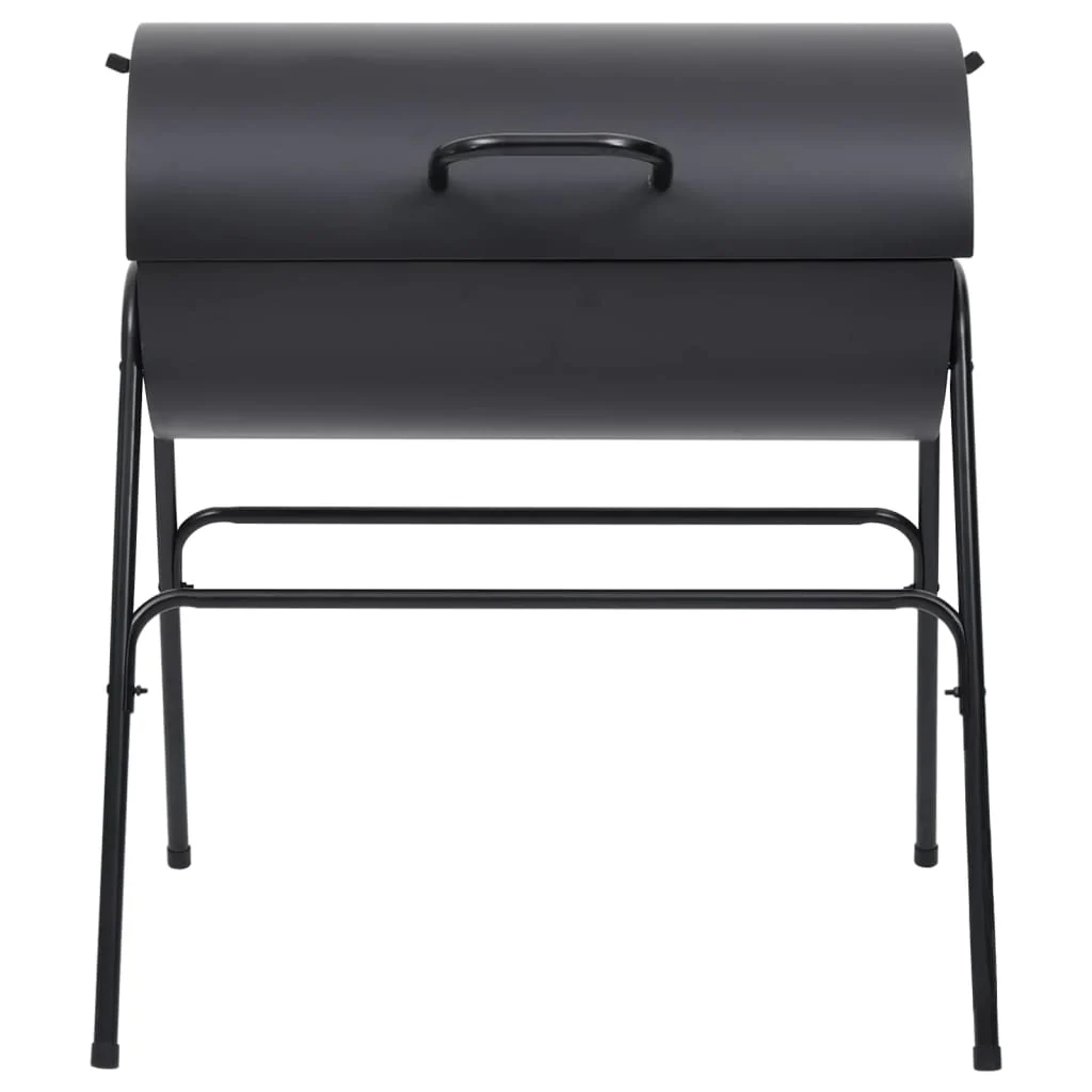 2025 Grill mit 2 schwarzen Grillrosten – Tragbarer Stahlgrill (80 x 95 x 90 cm)