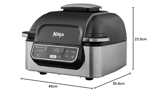 2025 Ninja Foodi Grill & Airfryer. 5,7L airfryer. Dele der tåler opvaskemaskine. 5-i-1. Sort/Sølv AG301EU