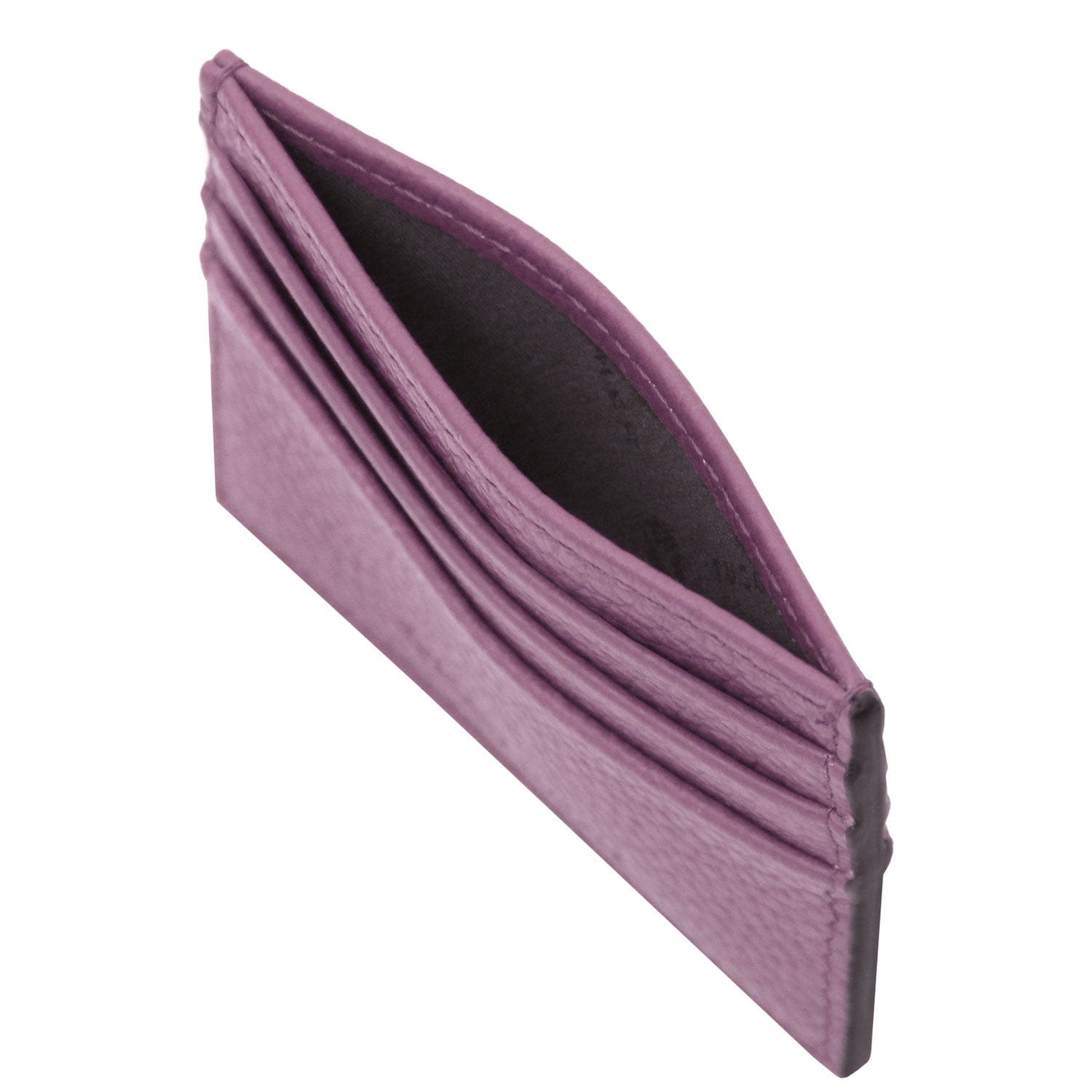 Leather card holder - 6 cards, pebbled leather | TL142472