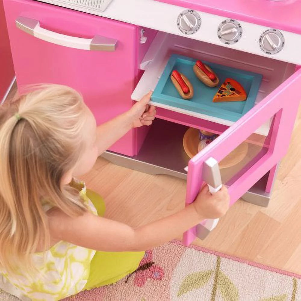 KidKraft Retro-Küche und Kühlschrank in Rosa