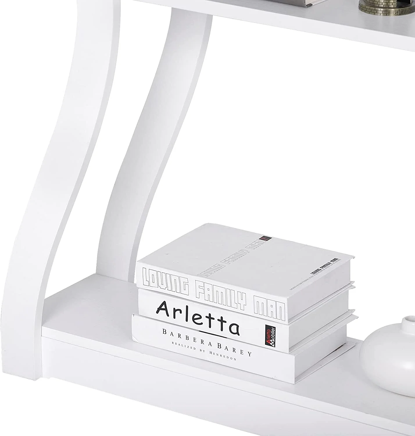 Konsolentisch 2025 Weiß, 3-stufig – Eingangsbereich, Wohnzimmer, Flur, hinter dem Sofa