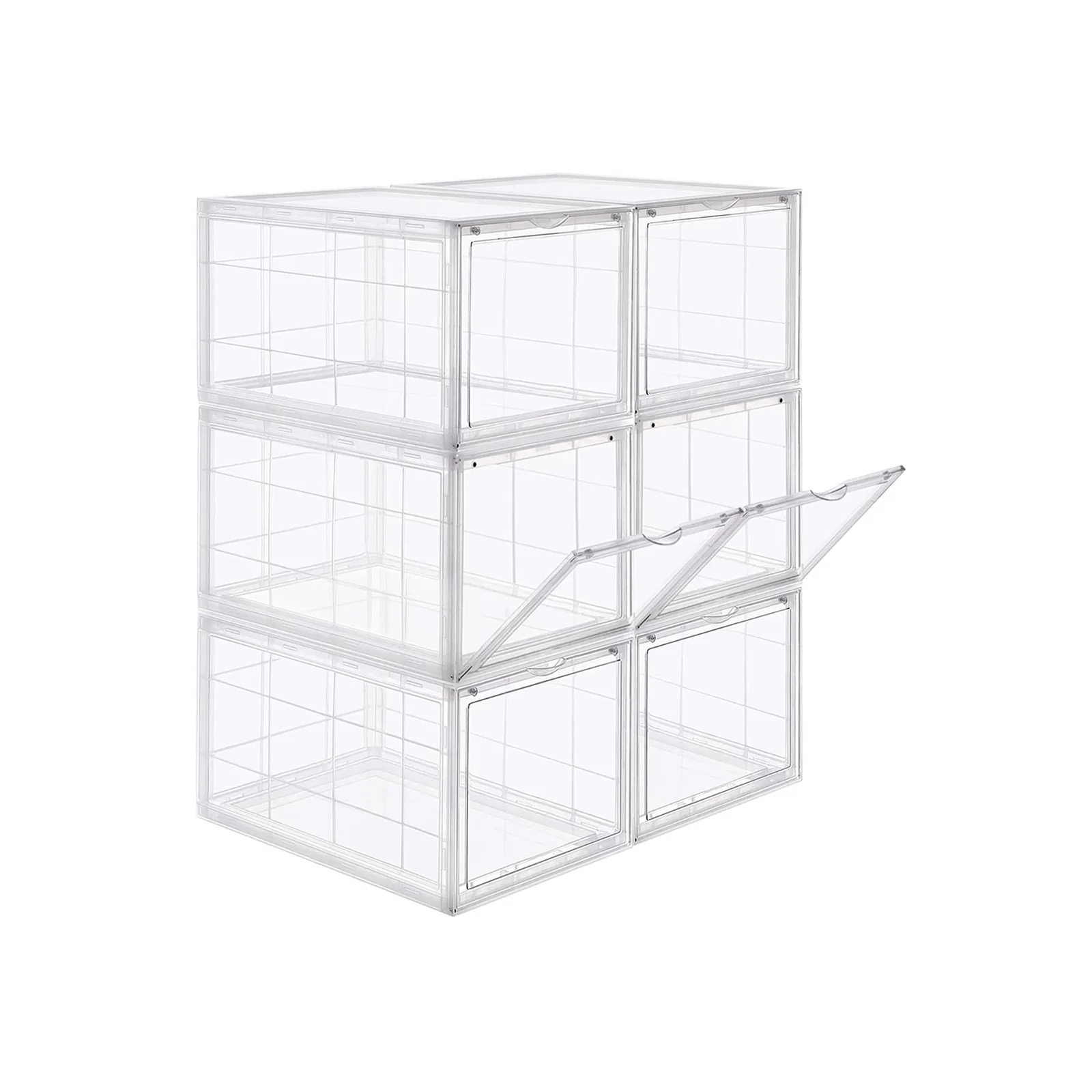 Stapelbare Schuhkartons aus Kunststoff