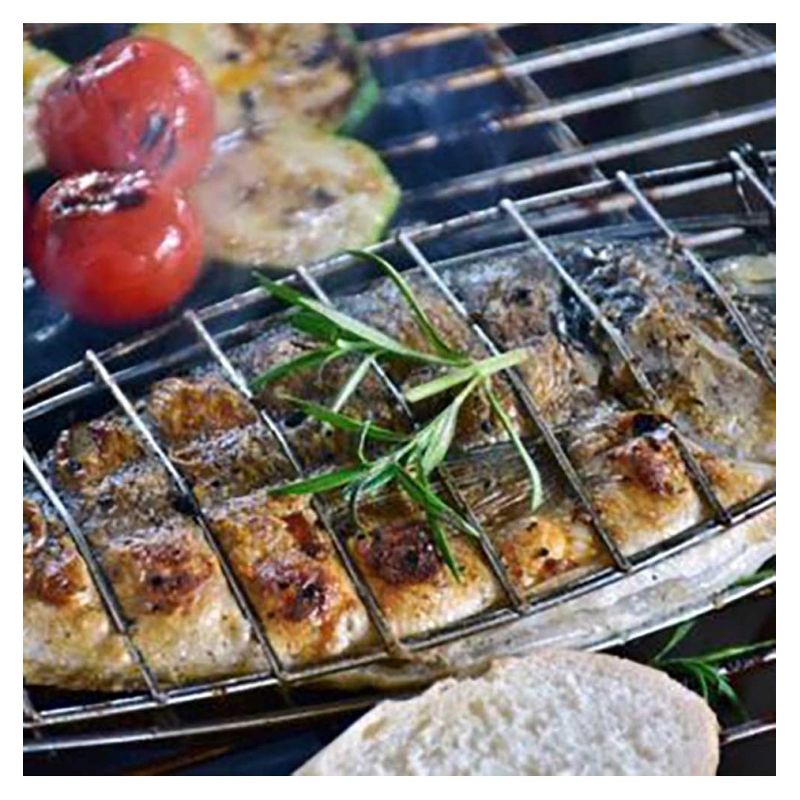 Fischgrill für Barbecue, 71 x 14 cm, Einzelgrill