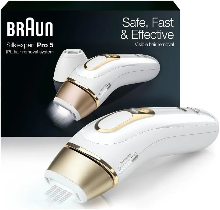 Braun IPL laserhårfjerningsenhed til hjemmebrug for kvinder og mænd. Silk Expert Pro 5 PL5137 med Venus Swirl-barbermaskine – Langvarig reduktion af krops- og ansigtshår – Ledningsbaseret. PL5137