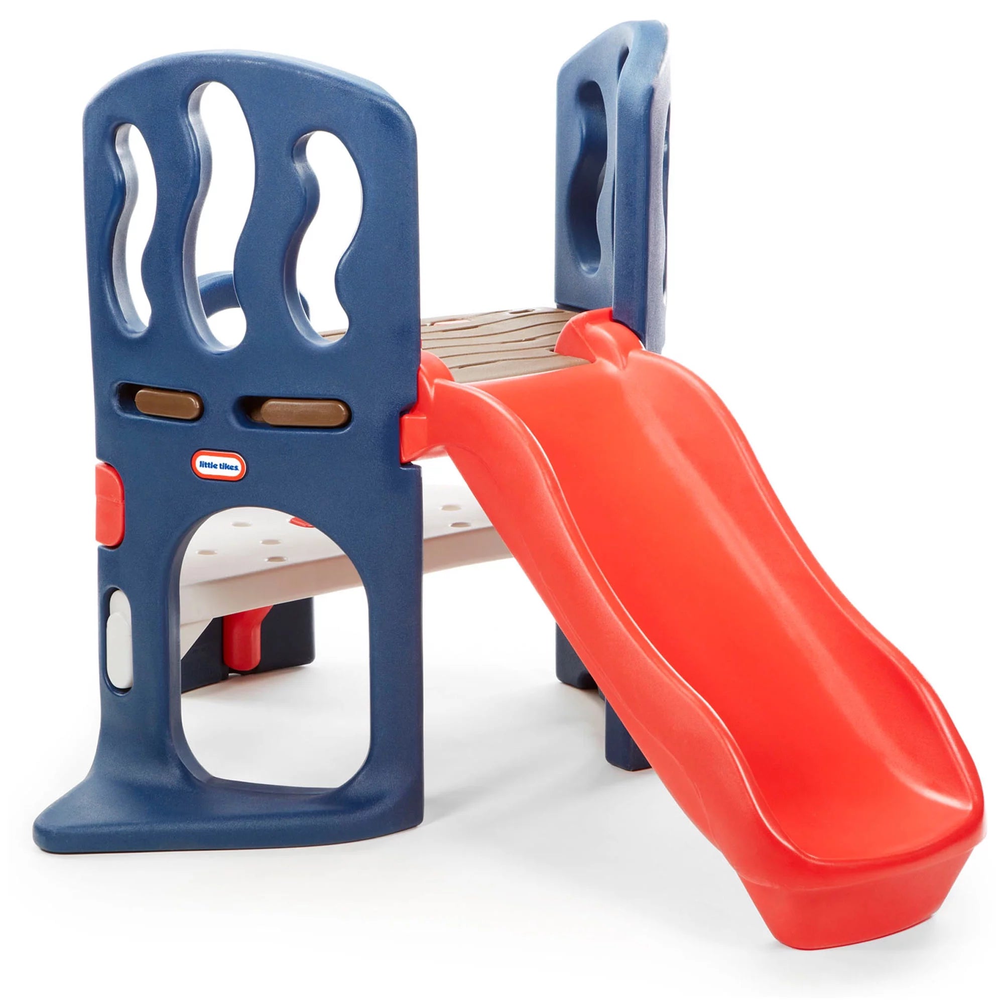 Little Tikes Hide & Slide Climber, bleu et rouge - Jouet d'escalade et toboggan pour enfants de 2 à 6 ans