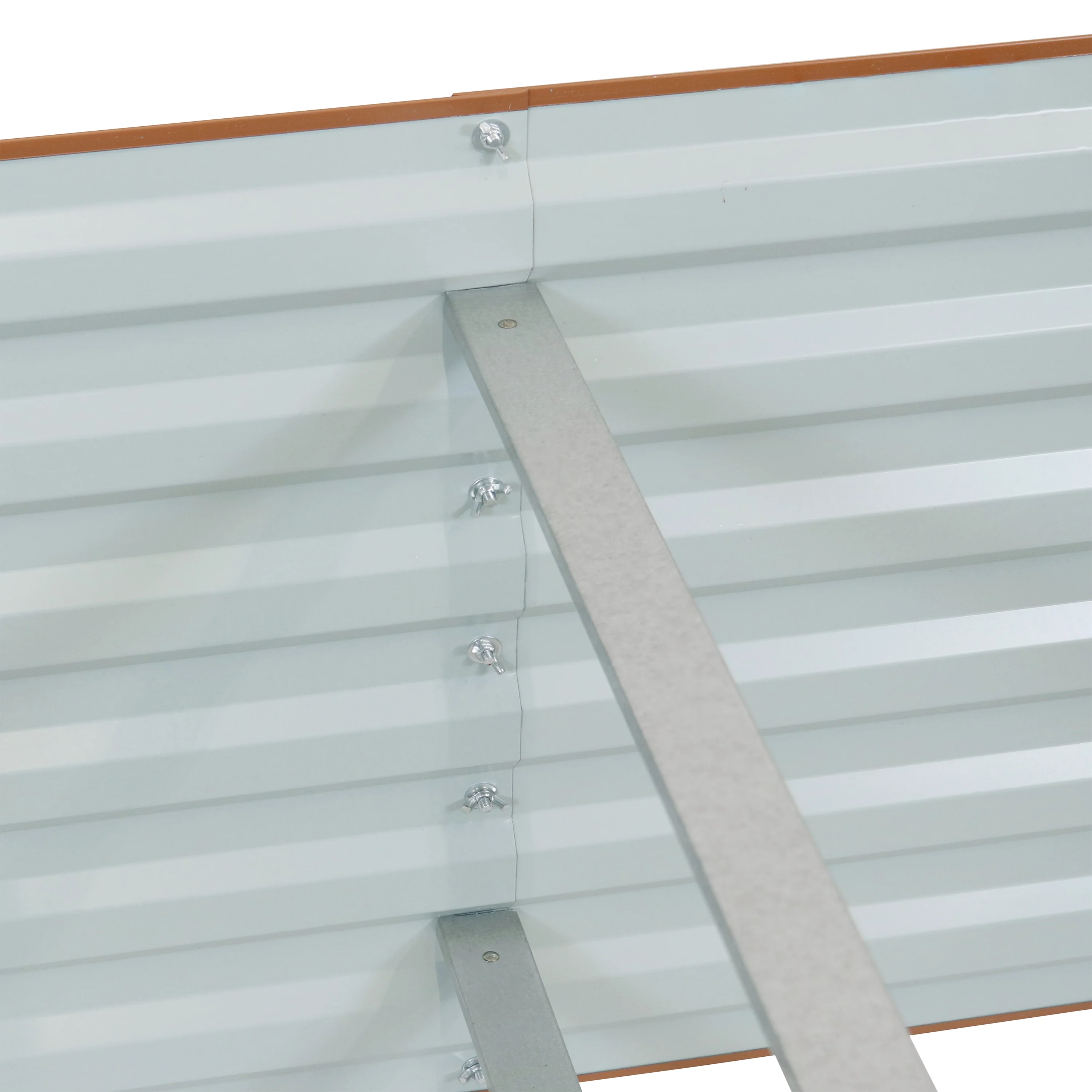 Potager surélevé rectangulaire Sunnydaze 2025 en acier galvanisé - 180 cm