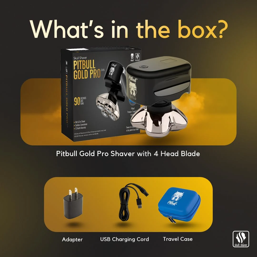 2025 Pitbull Gold PRO – Elektrisk barbermaskine til hoved og ansigt