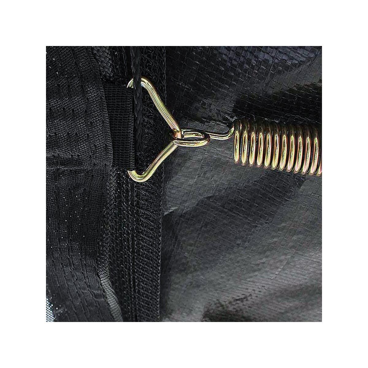 Trampolin med indernet og basketballkurv 