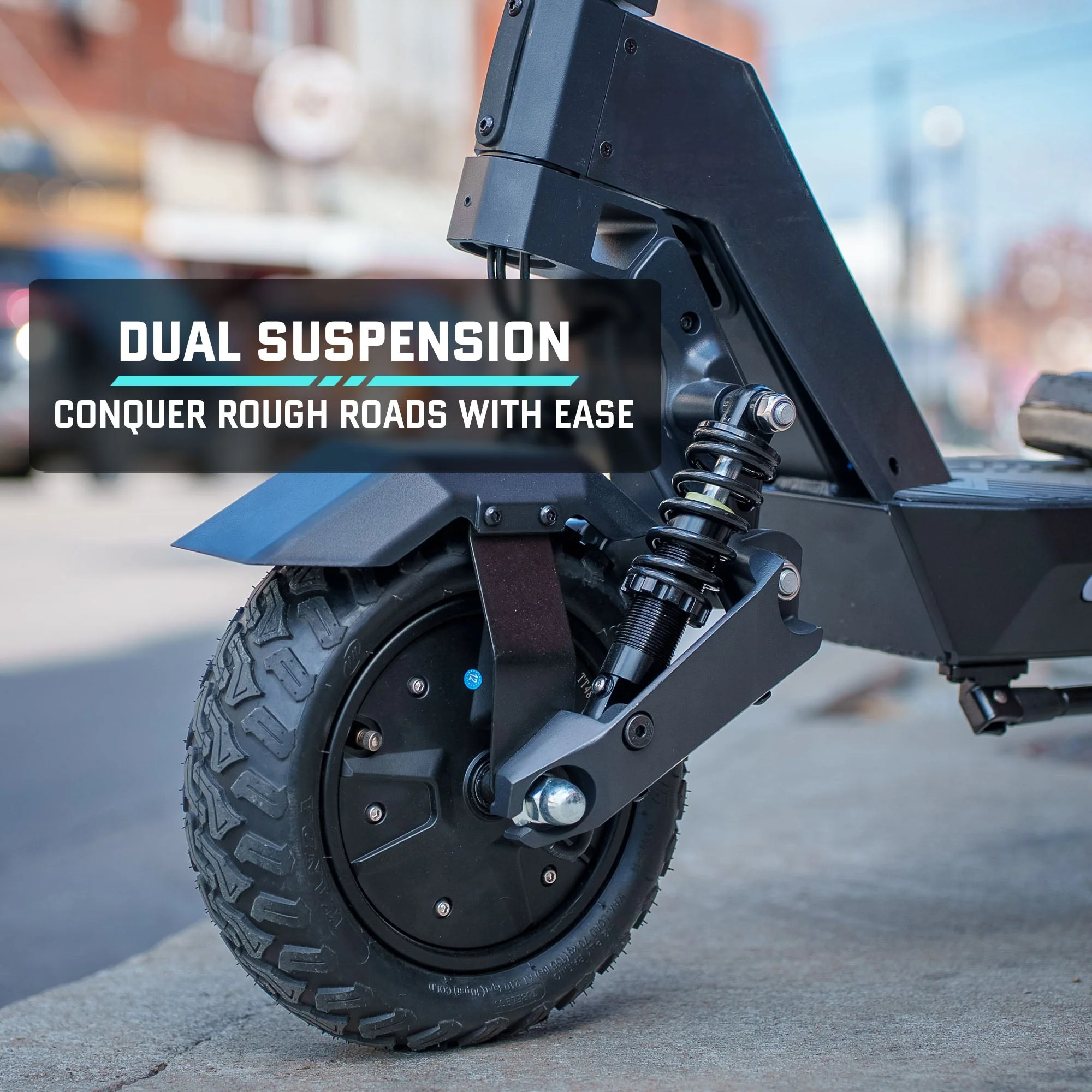 2025 GOTRAX GX1 Dual Motor El-løbehjul – Højtydende terrængående løbehjul til voksne. Maksimal hastighed 64 km/t