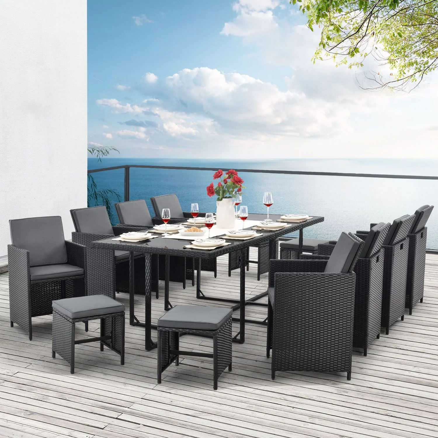 Ensemble de salon Baracoa L en polyrotin 2025