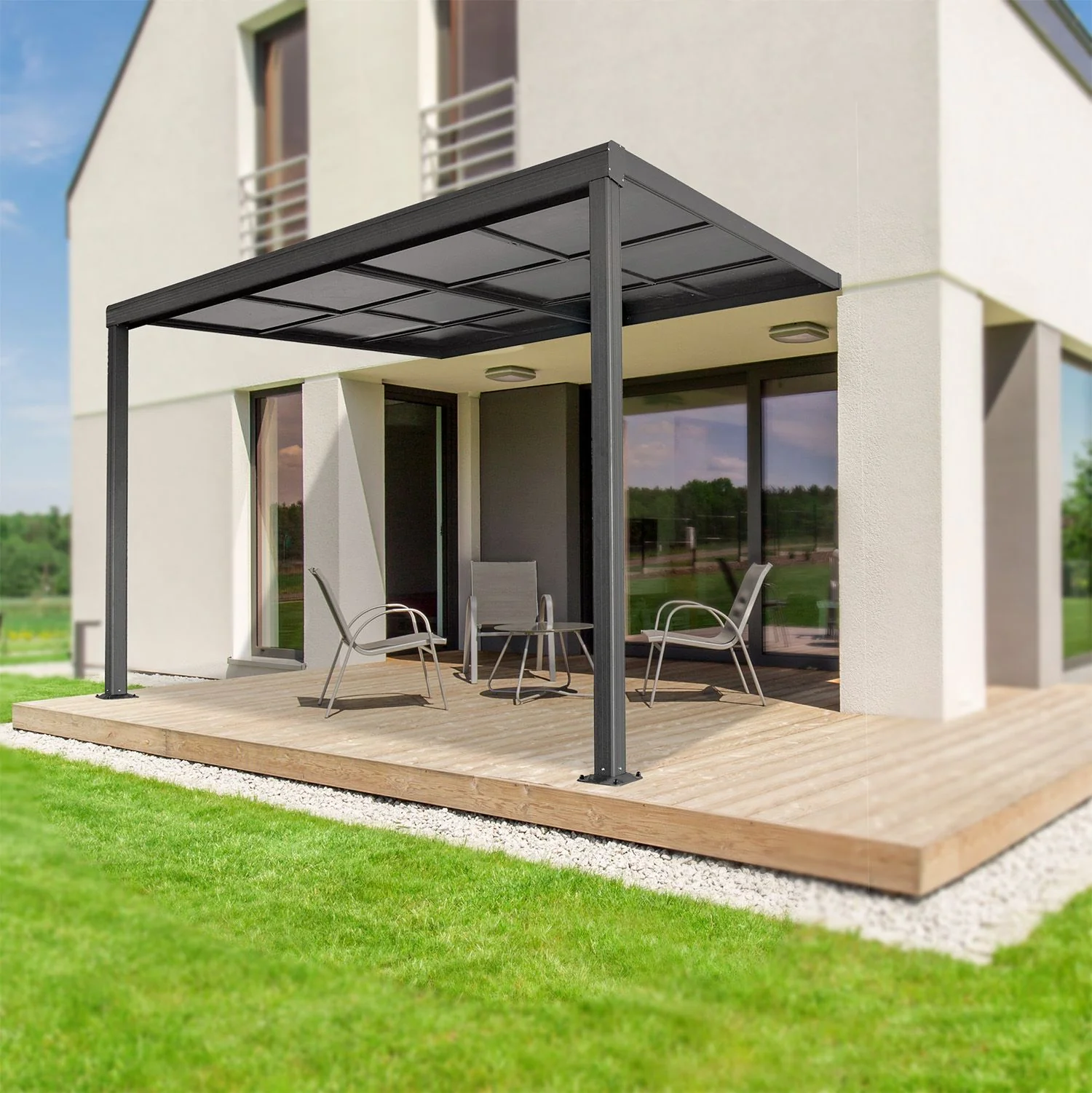 2025 Jakarta Terrassenmarkise mit Polycarbonatplatten