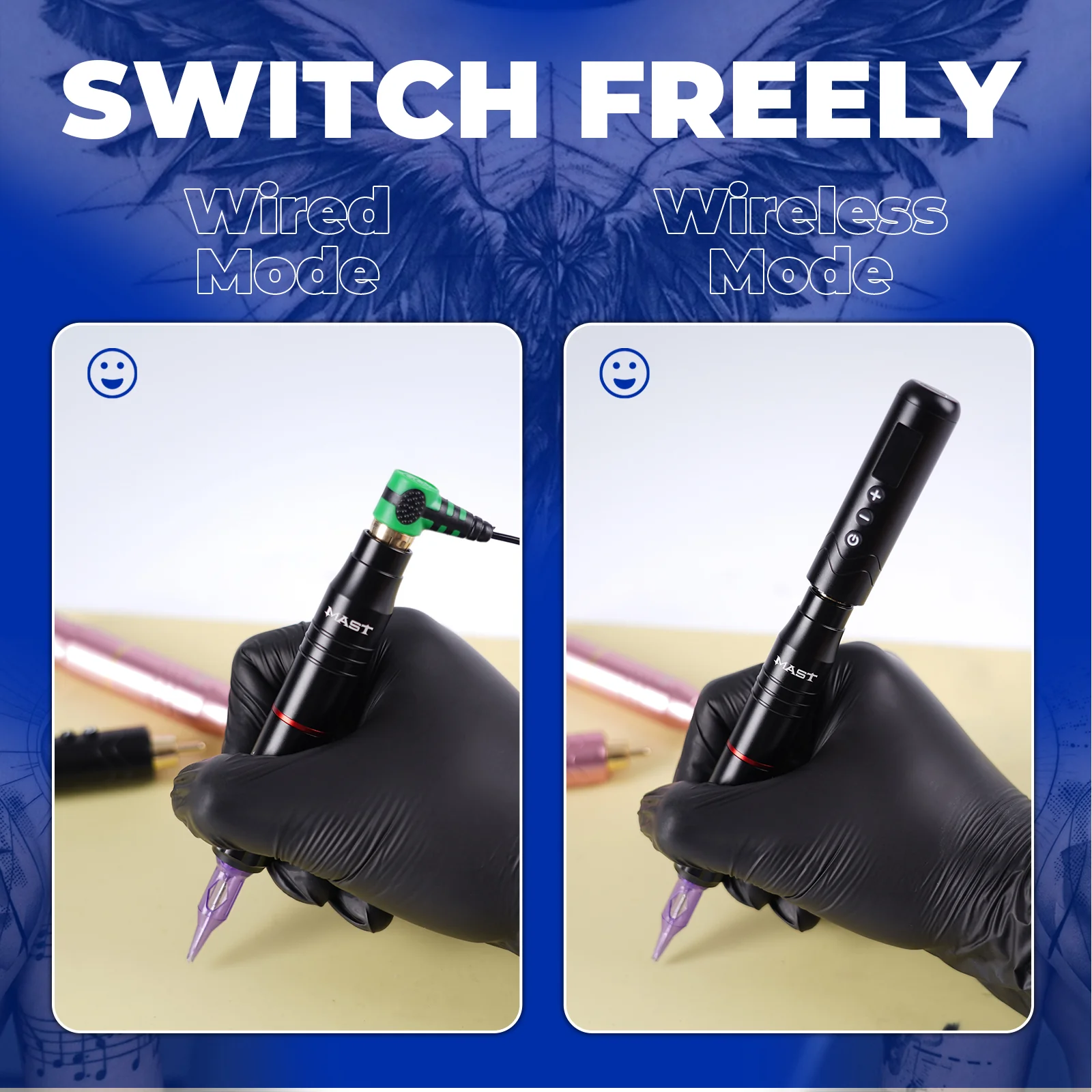 Mast Tour2 Akku-Set für kabellose Tätowiermaschinen im Stiftformat