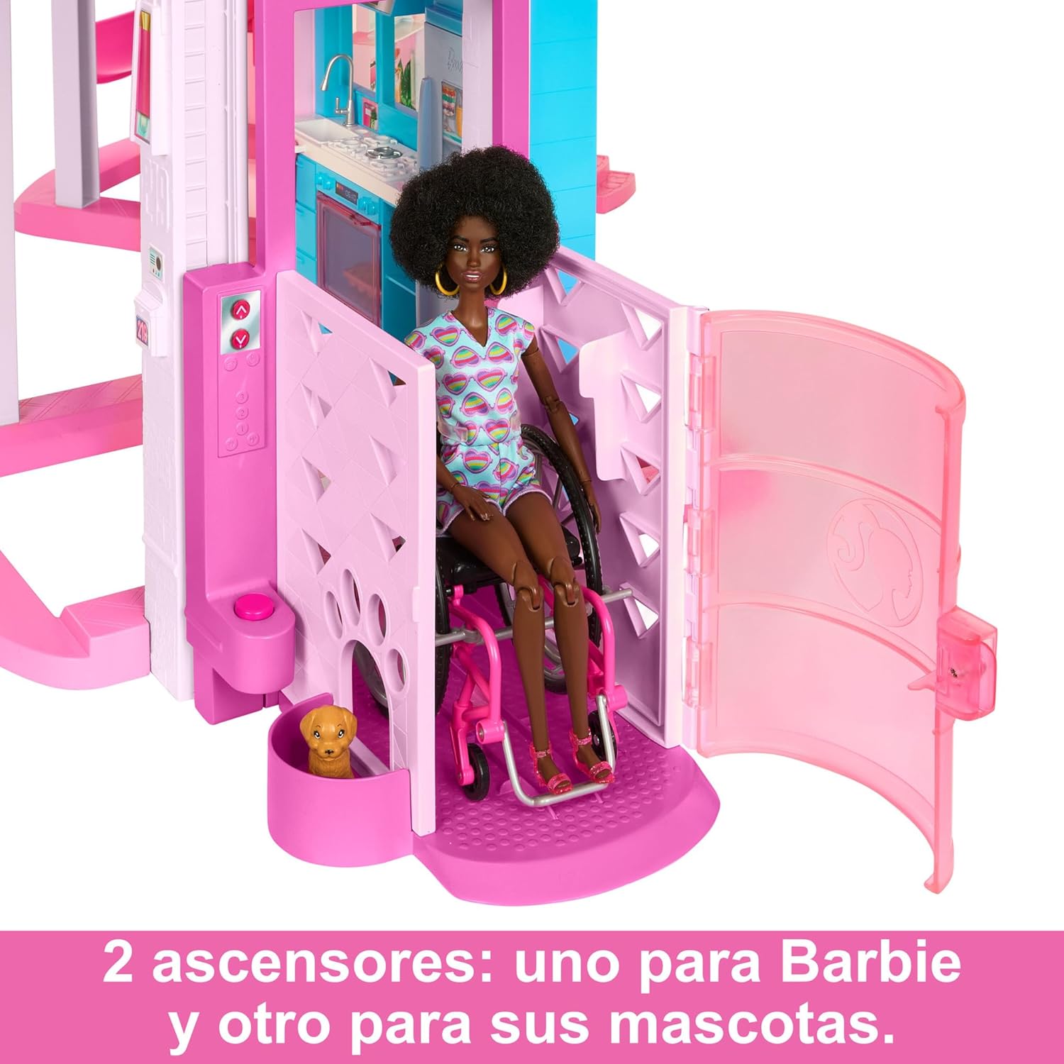 Barbie Dreamhouse 2023 3-stöckiges Puppenhaus-Spielzeug mit über 75 Möbelstücken und Accessoires, ab 3 Jahren (Mattel HMX10)