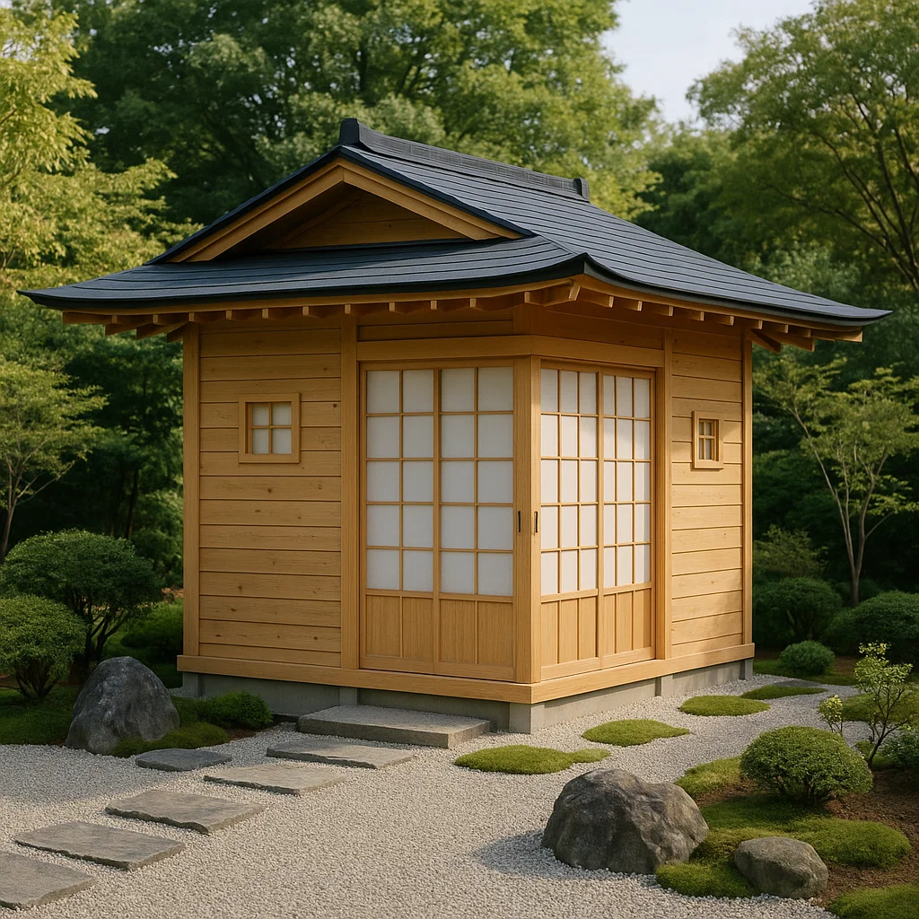 Abri de jardin, abri de rangement extérieur couleur bois clair, 240 x 240 x 280 cm iaHTRjR243Oo