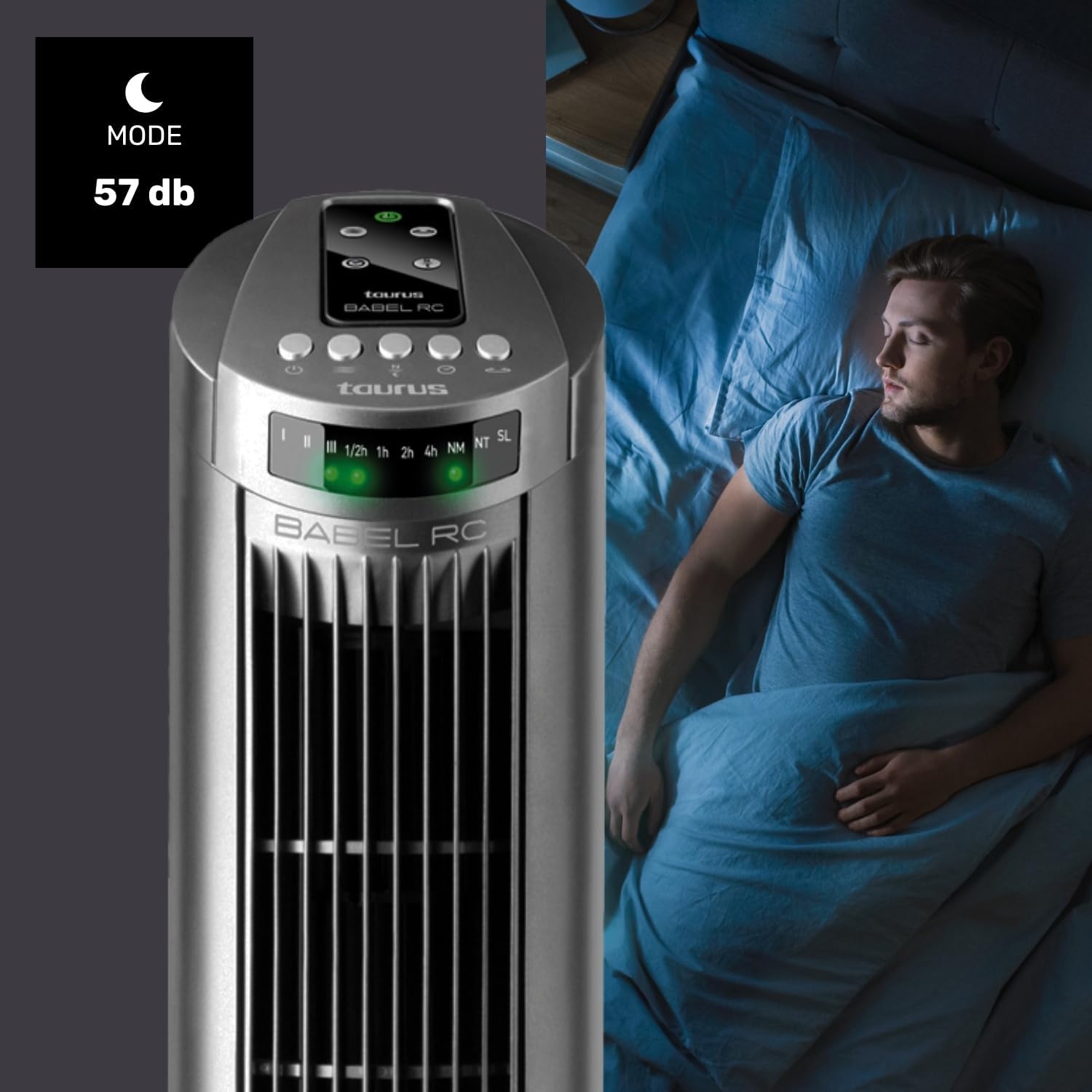 Ventilateur tour Taurus - New Babel 50 W, hauteur 86 cm