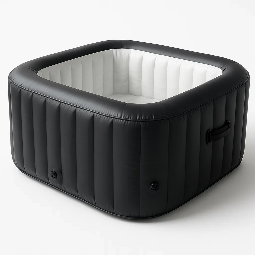 Spa gonflable, 160 x 160 x 71 cm, 2 personnes, carré, noir et blanc xTSwWVi342Rm