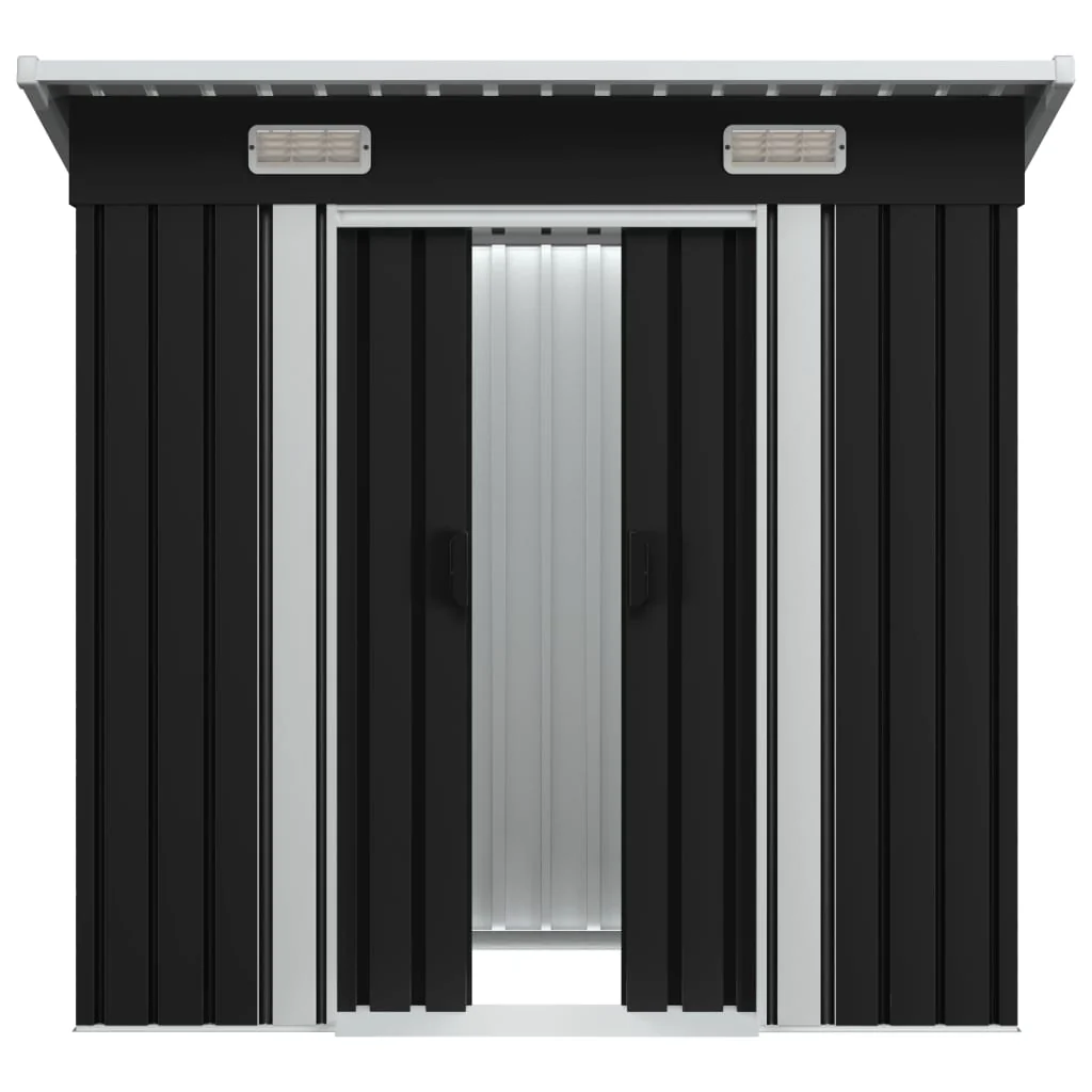 Abri de jardin en acier gris anthracite 2025 v6684