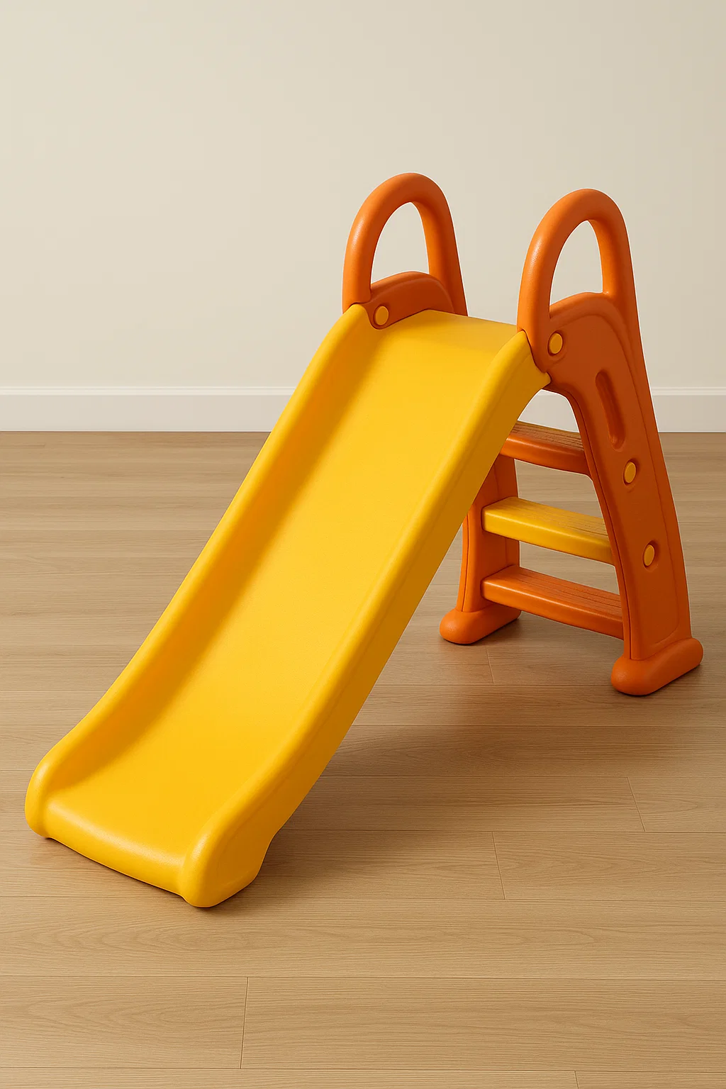 Toboggan 2 en 1 - avec toboggan et échelle - plastique - jaune et orange HeDKnrAK68ry