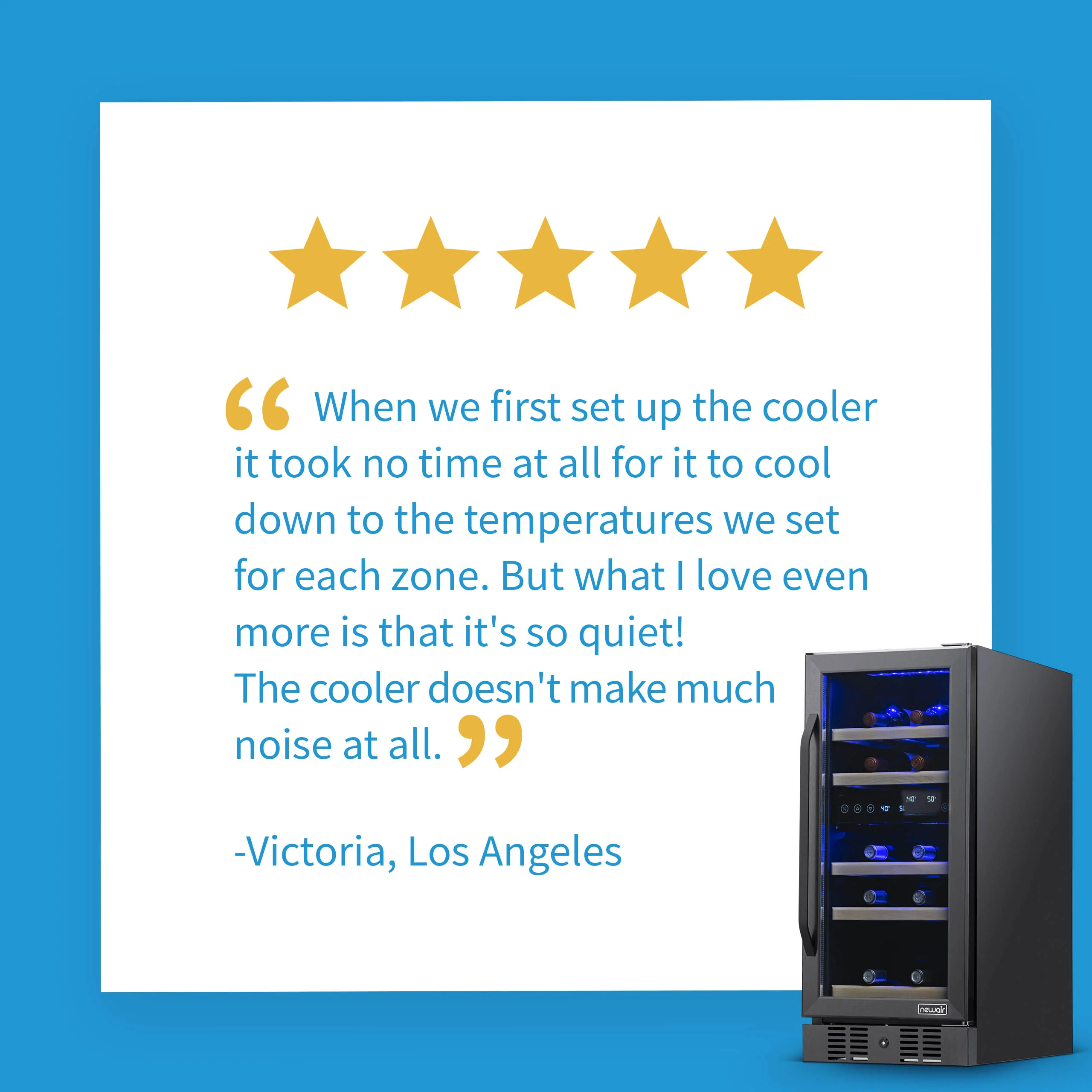 Cave à vin encastrable Newair® 2025, noire – 29 bouteilles – 14,8 zones