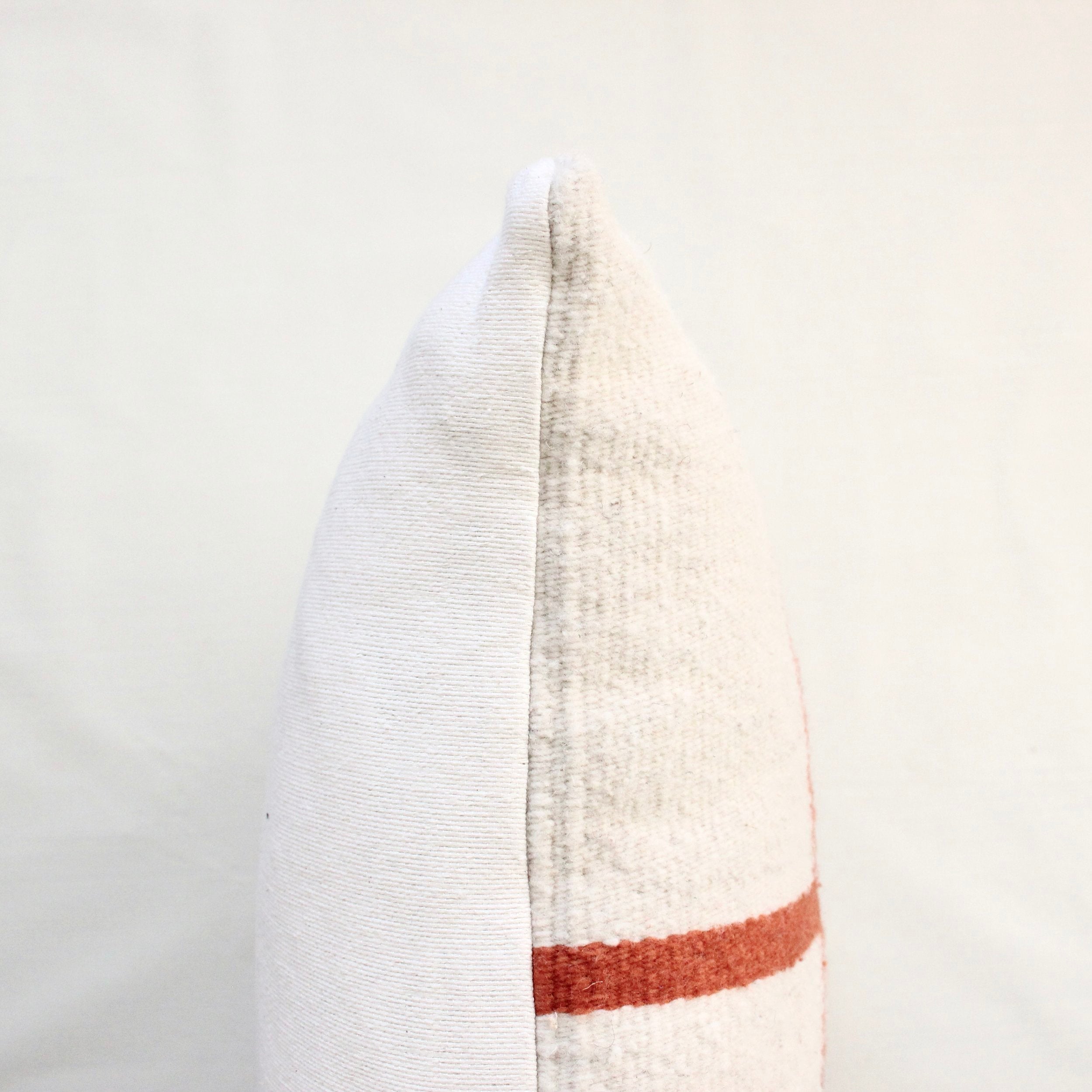 Pillow 08: Ecru + Red