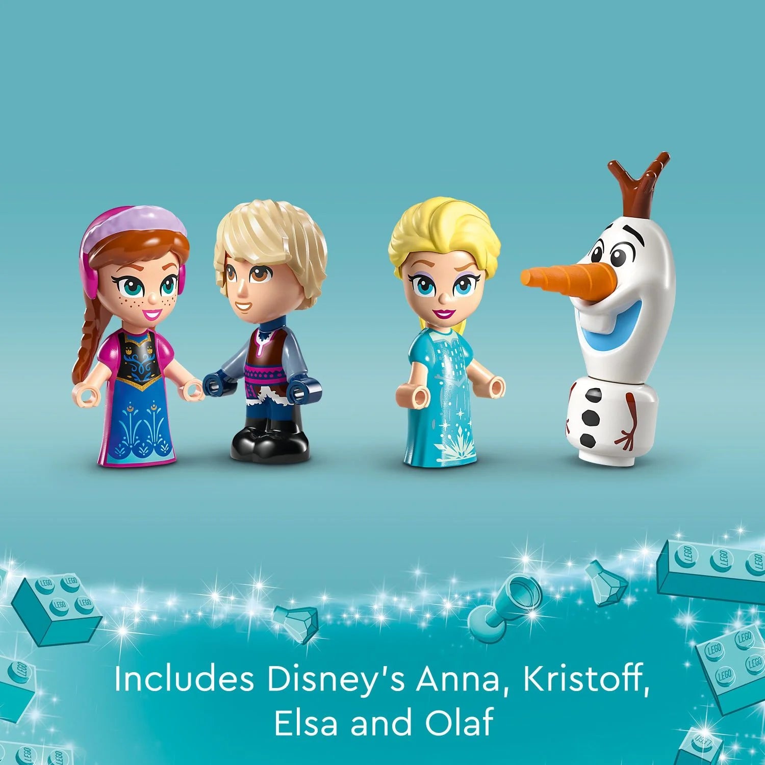 LEGO Disney Frozen Le carrousel magique d'Anna et Elsa 43218 Ensemble de construction du palais de glace avec Elsa, Anna et Olaf, excellent cadeau d'anniversaire pour les enfants de 6 ans et plus
