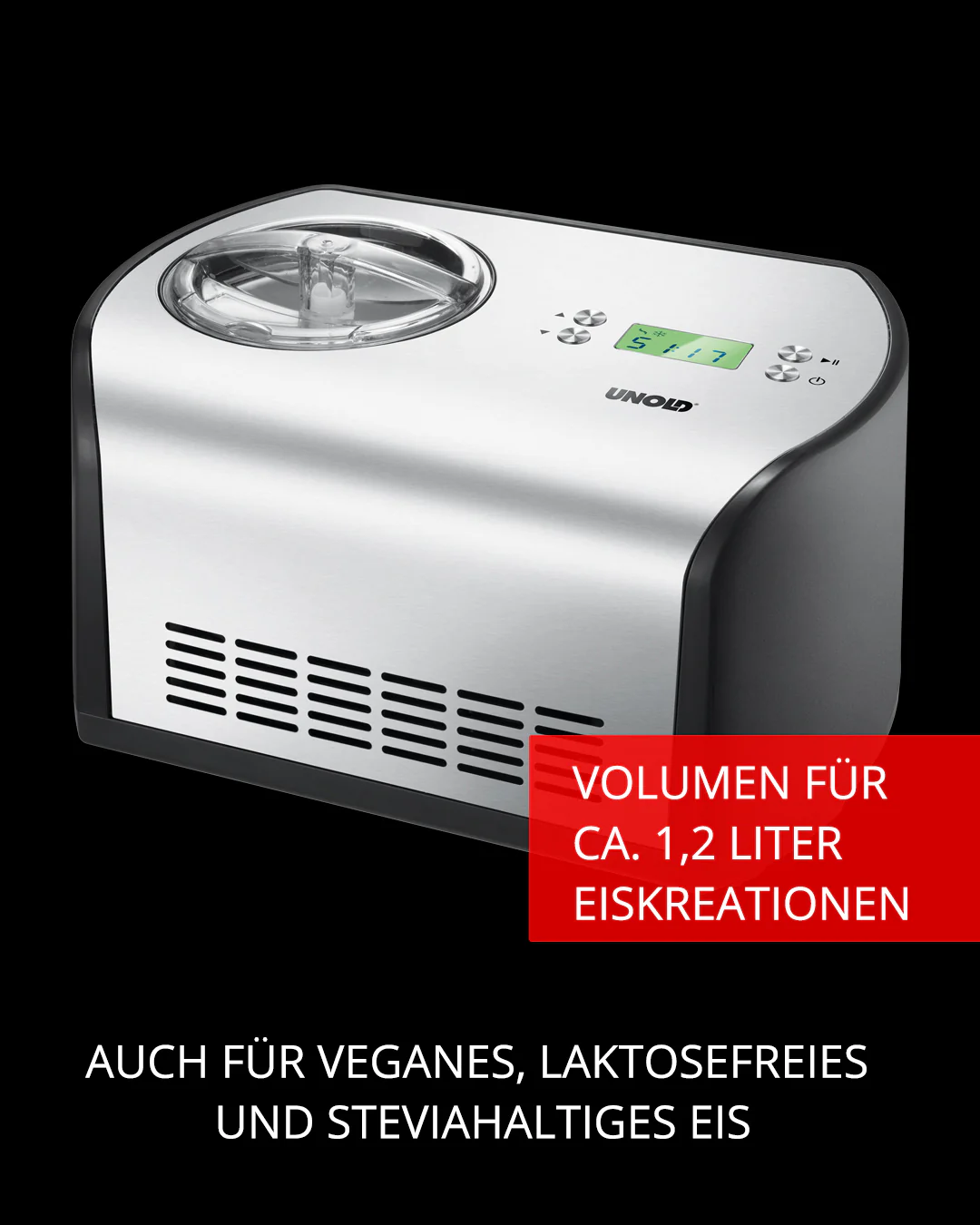 2025 One Sorbetmaschine mit Rezeptbuch, 1,2 l