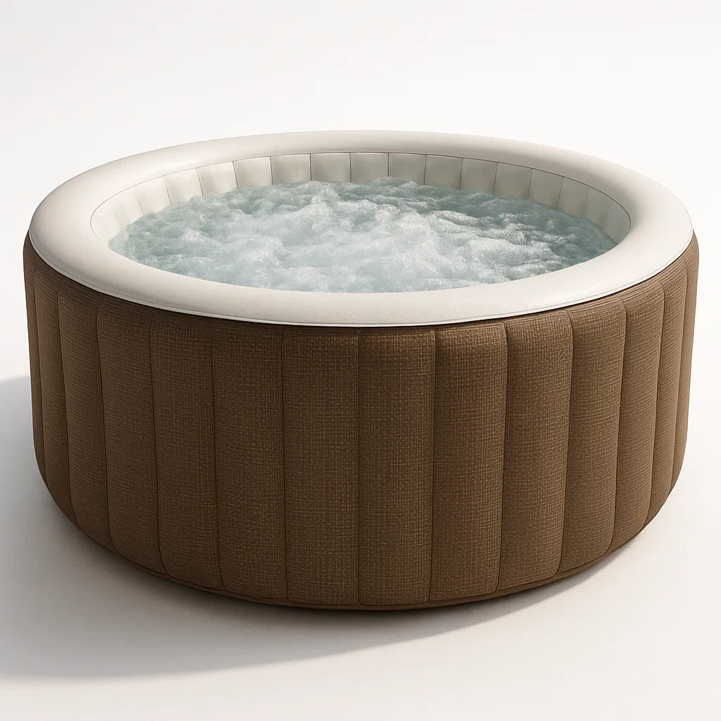 Spa gonflable 178 x 178 x 70 cm, 4 places, coloris marron clair/blanc yNnJLne332YH