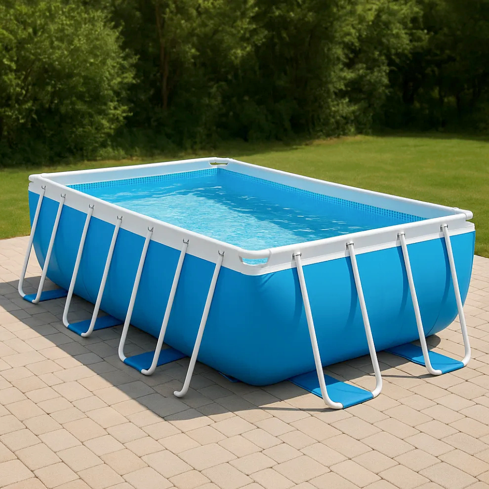 Piscine tubulaire rectangulairePool rectangulaireOuiPlastique/Métal404 x 201 x 100 cmBleuFeTLFGs 662 kg