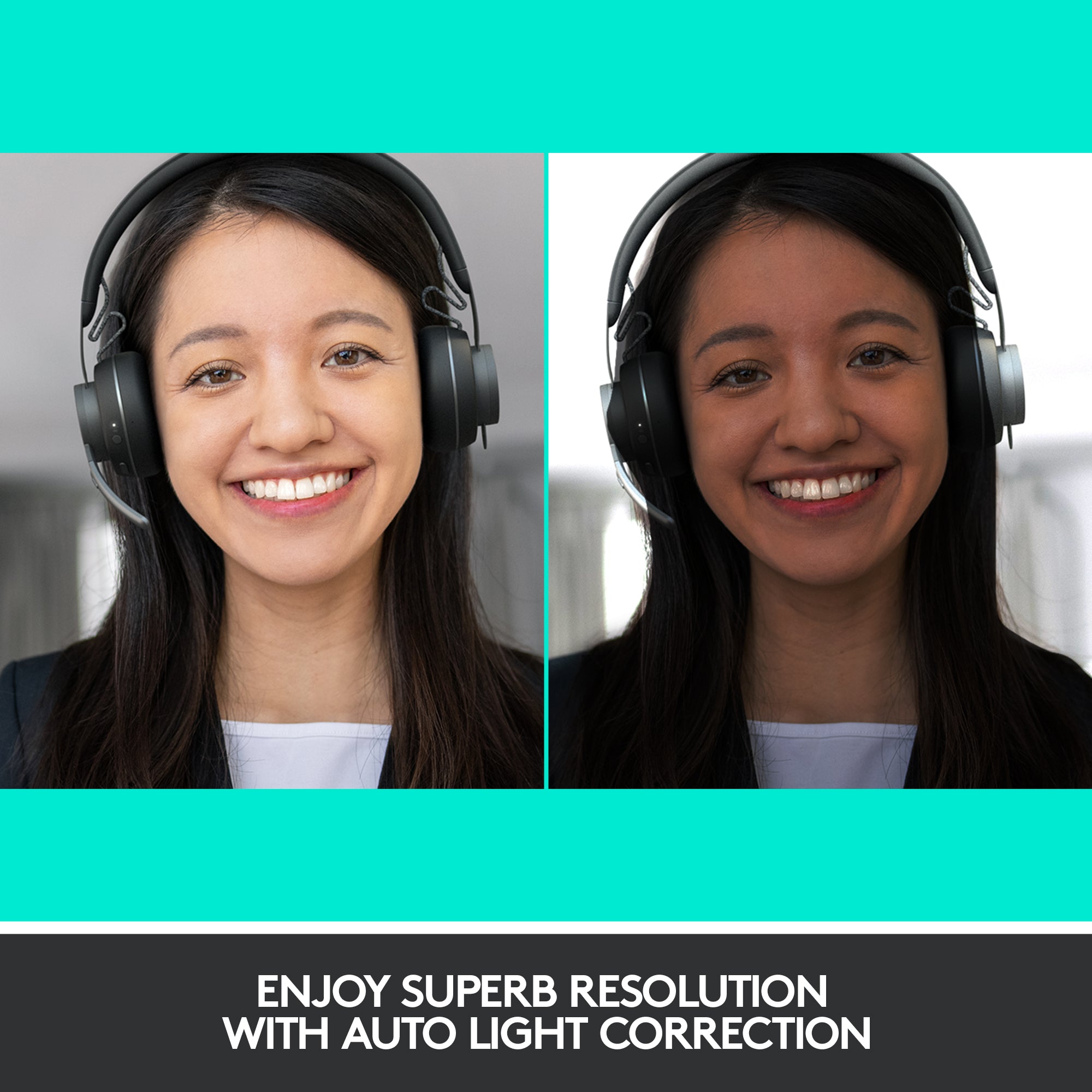 Logitech – 4K Pro Webcam 4096 x 2160 mit Mikrofon mit Geräuschunterdrückung – Schwarz