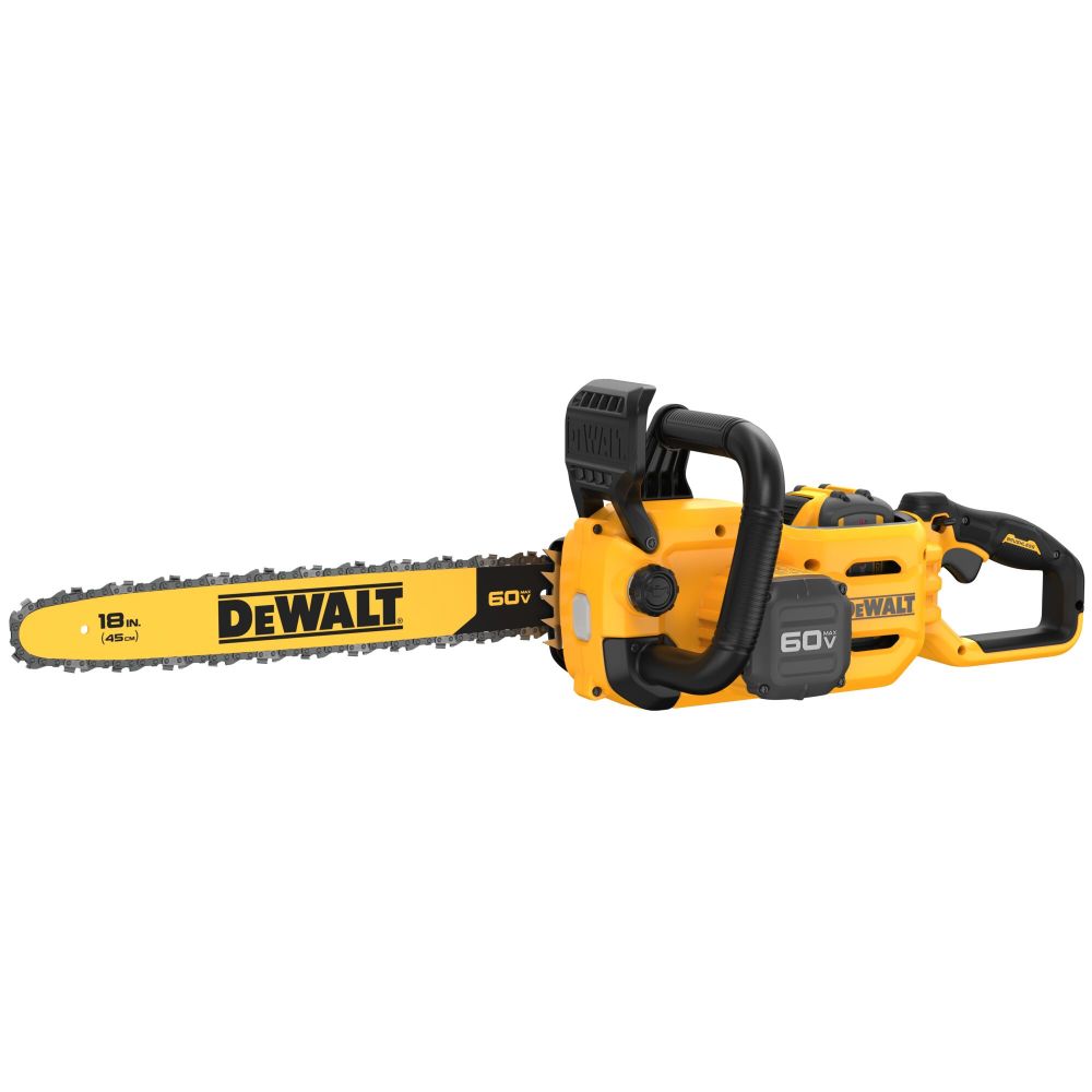 Tronçonneuse sans fil DEWALT 60V MAX. Guide de 45,7 cm (18 po). Moteur sans balais. Batterie incluse.