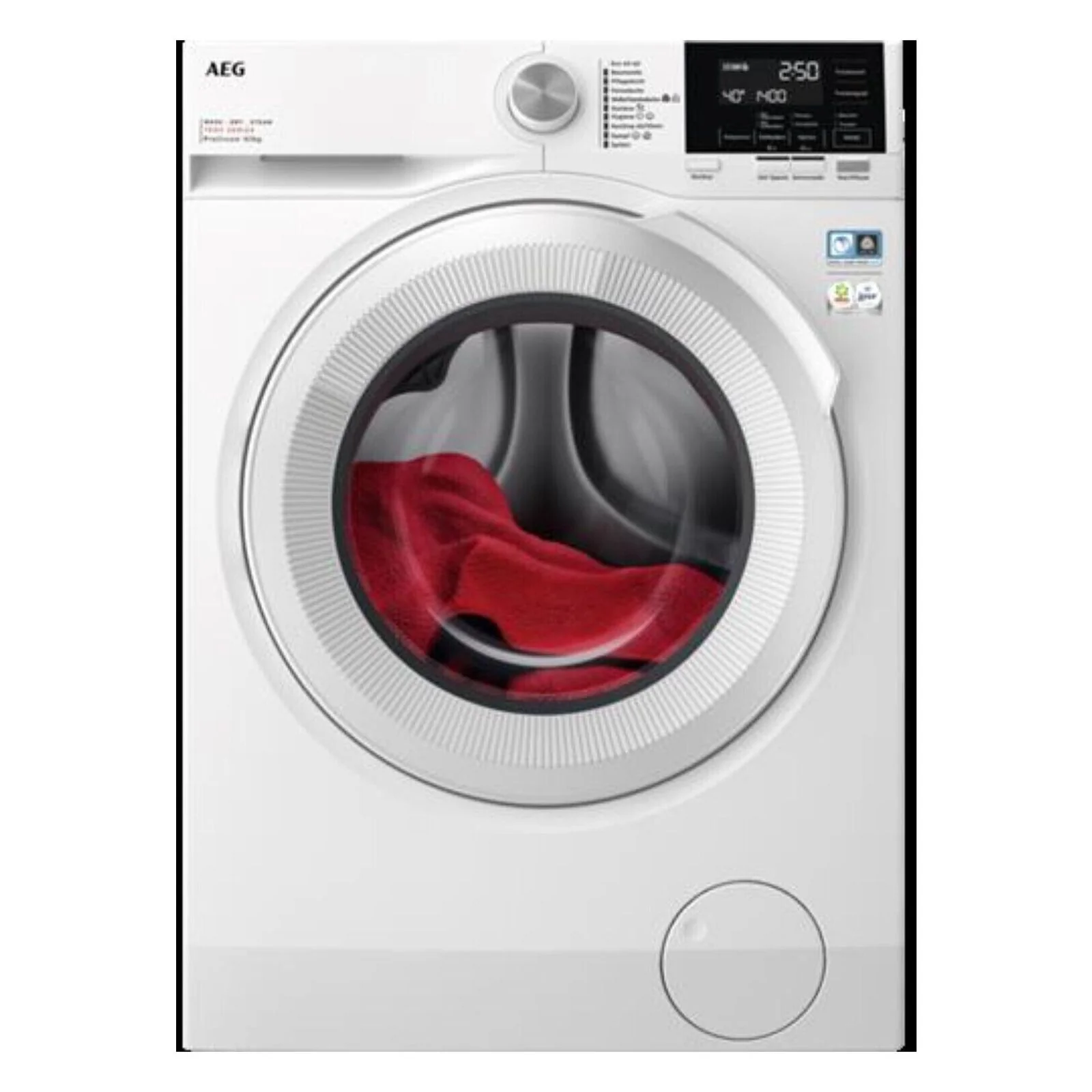 2025 AEG Series 7000 LWR7G60690 Fritstående vaskemaskine/tørretumbler. Frontbetjent. Hvid