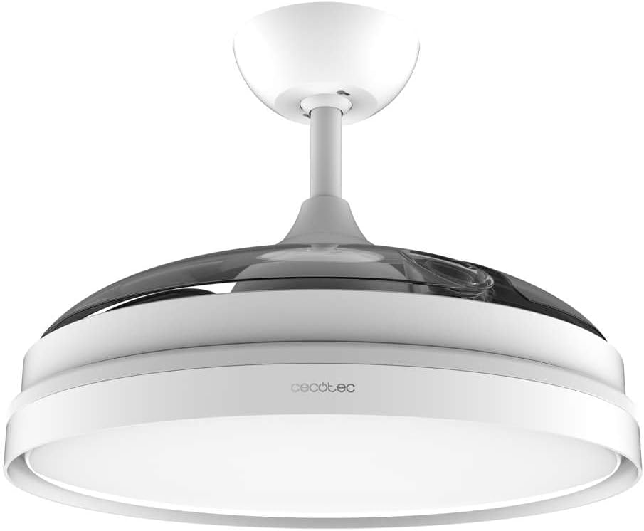 Cecotec EnergySilence Aero 4280 loftsventilator i stål med udtrækkelige blade og usynligt lys, 40W, 106 cm diameter, timer, 3 lystoner, sommer-vinterfunktion