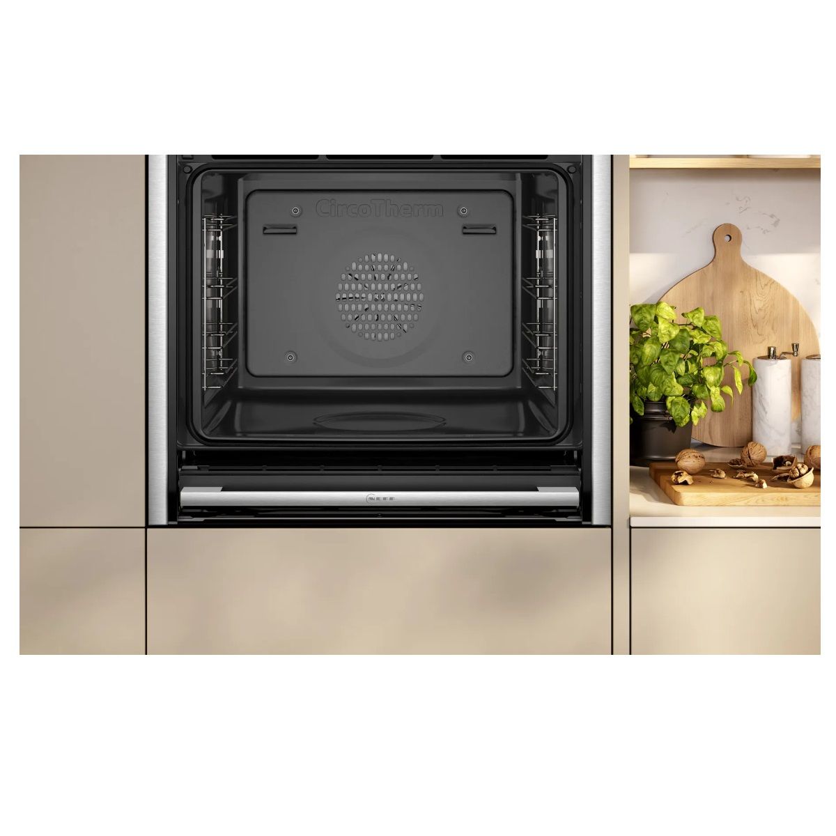 Neff Einbau-Dampf-Kombibackofen 71 l 60 cm A+ EcoClean Schwarz - B64ft33n0