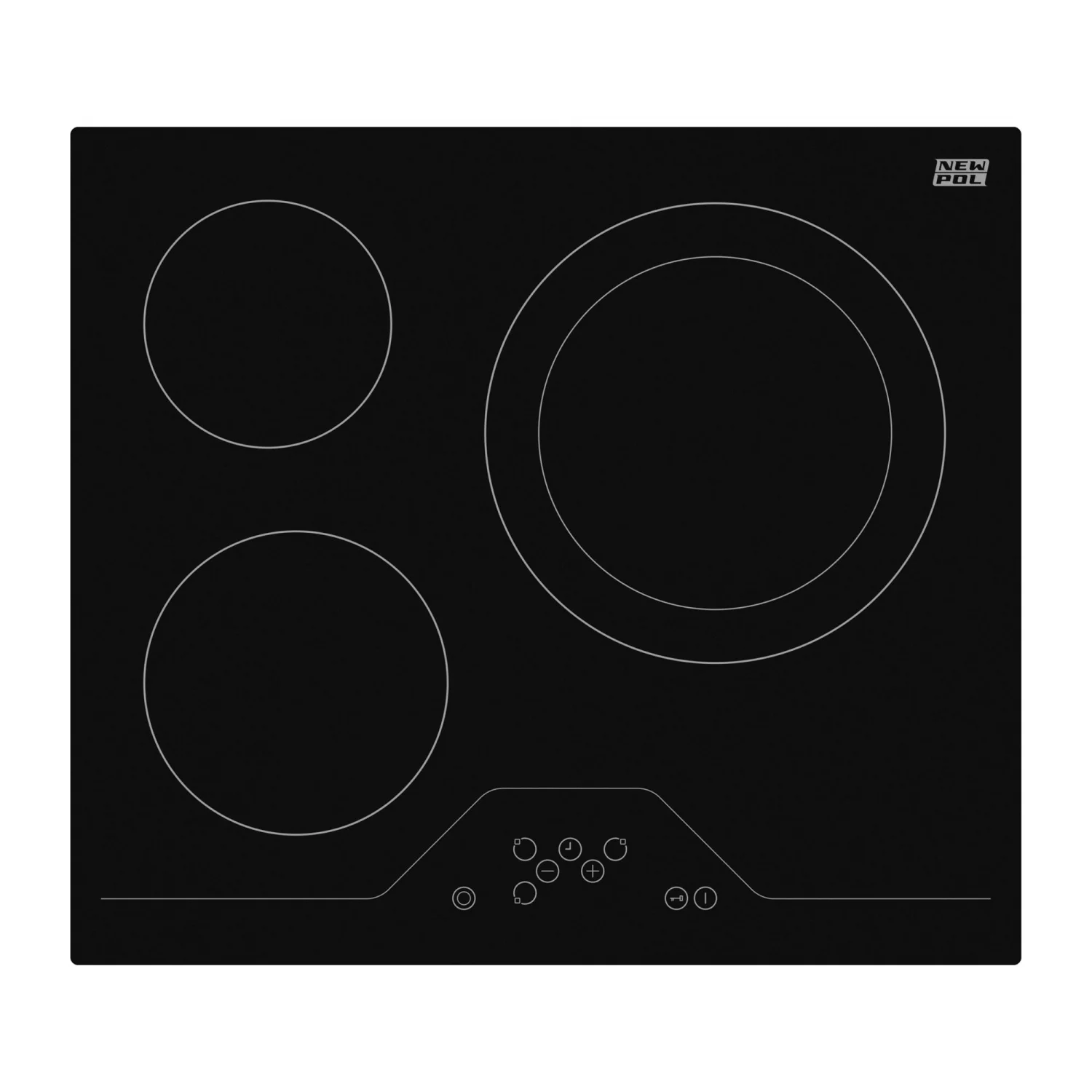 Newpol A NVH3Z8P Backofen- und Keramikkochfeld-Set