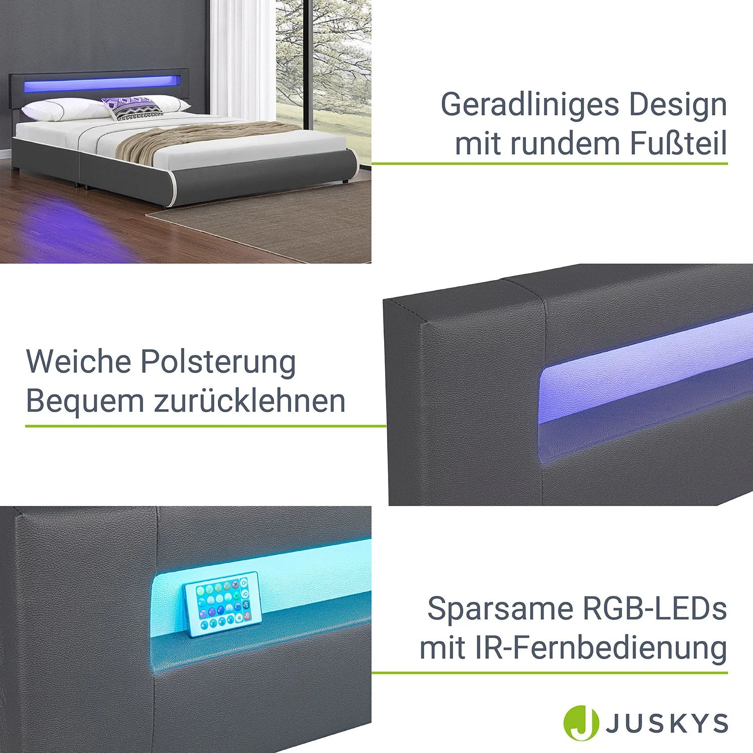 Lit capitonné Séville 2025, 140 x 200 cm, blanc