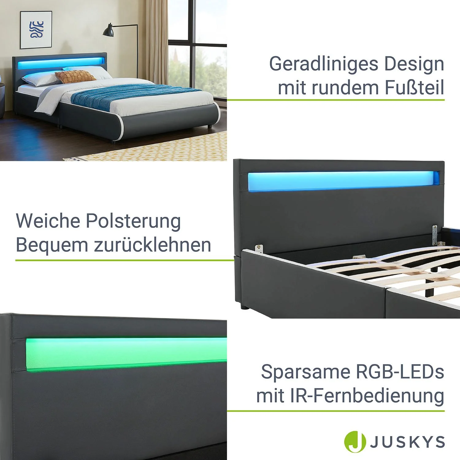 Lit capitonné Séville 2025, 140 x 200 cm, blanc