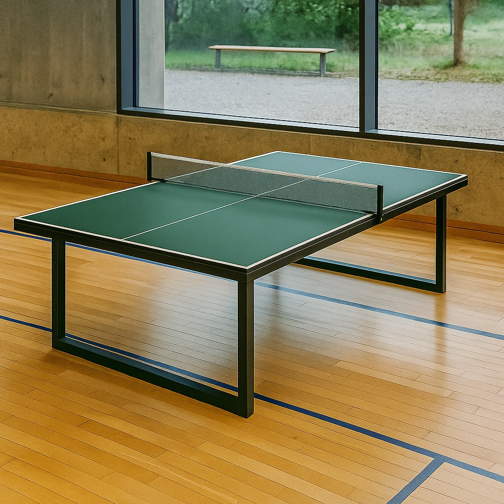 Table de ping-pong sportive en métal vert, usage intérieur/extérieur, 274 x 152,5 x 76 cm