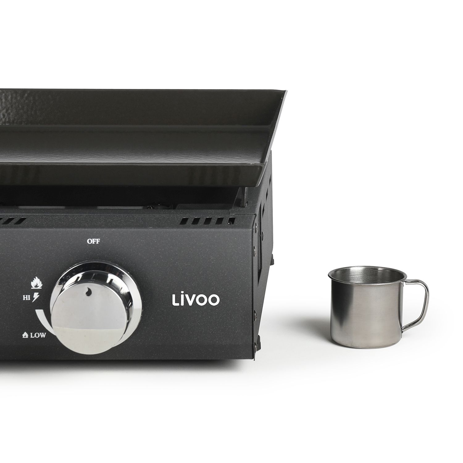 Livoo Gasgrillplatte 4,7 kW, emaillierte Stahlplatte 41,5 x 36 cm - Doc276