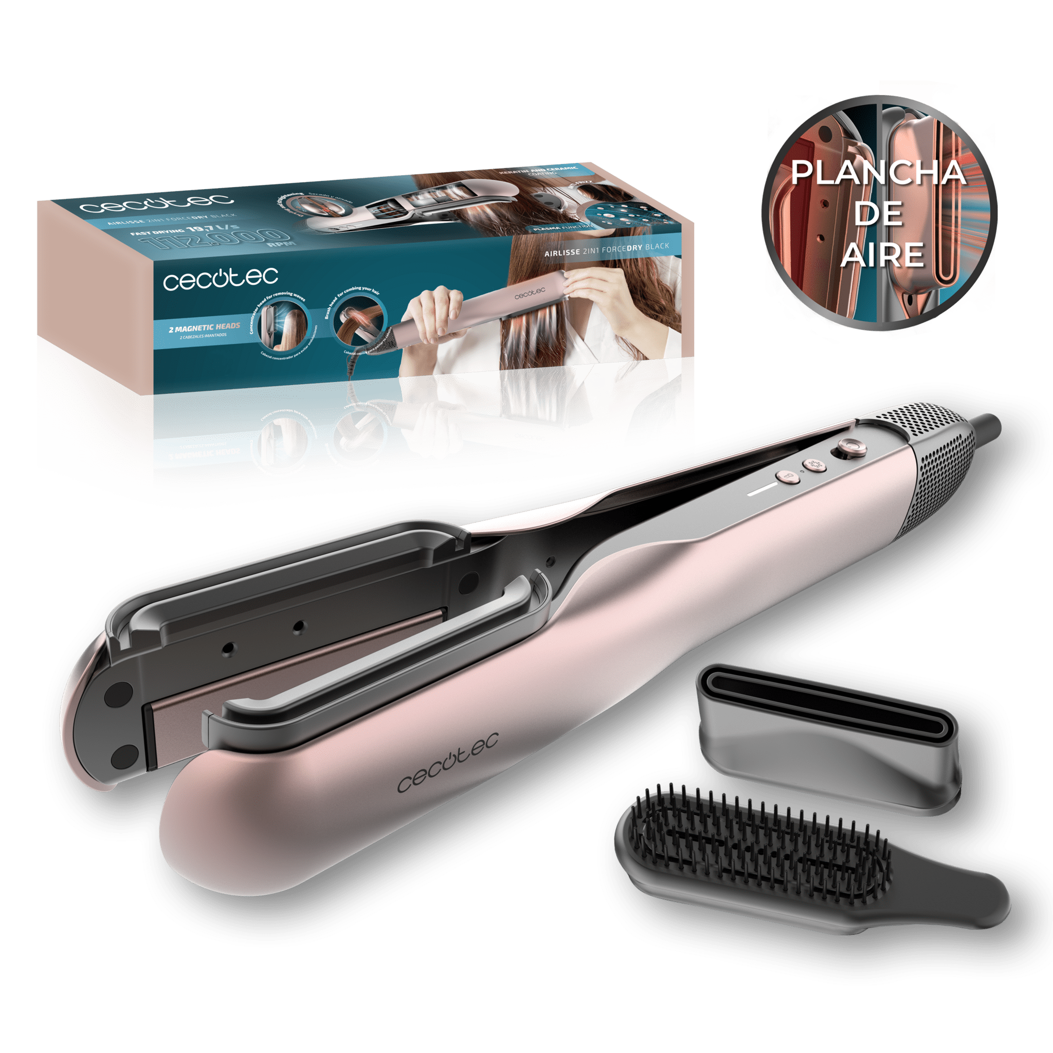 AirLisse 2in1 ForceDry Schwarz