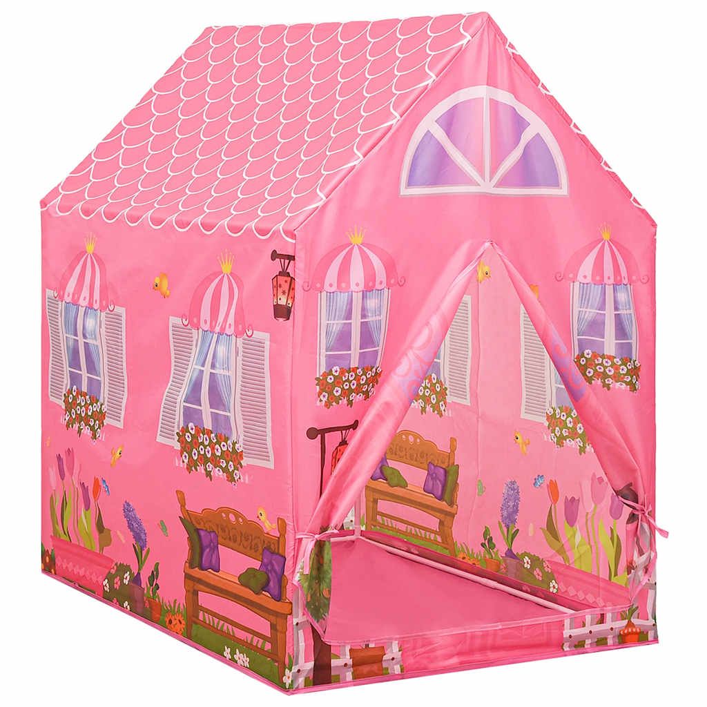 Rosa Kinderspielzelt 69x94x104 cm Vidaxl