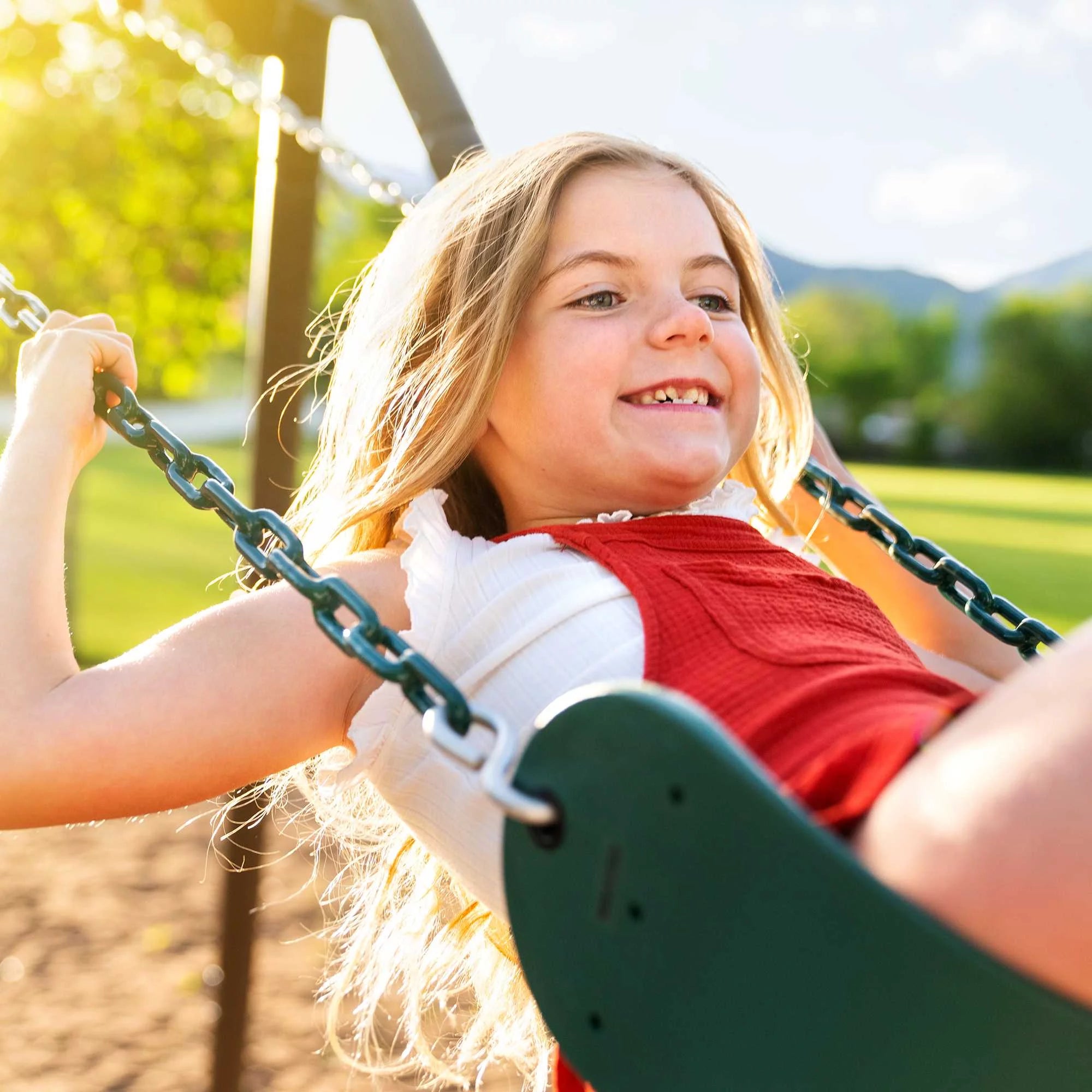 Balançoire métallique Lifetime Kids 2025, 2,23 m de haut x 3,43 m de long x 2,92 m de large (90952)