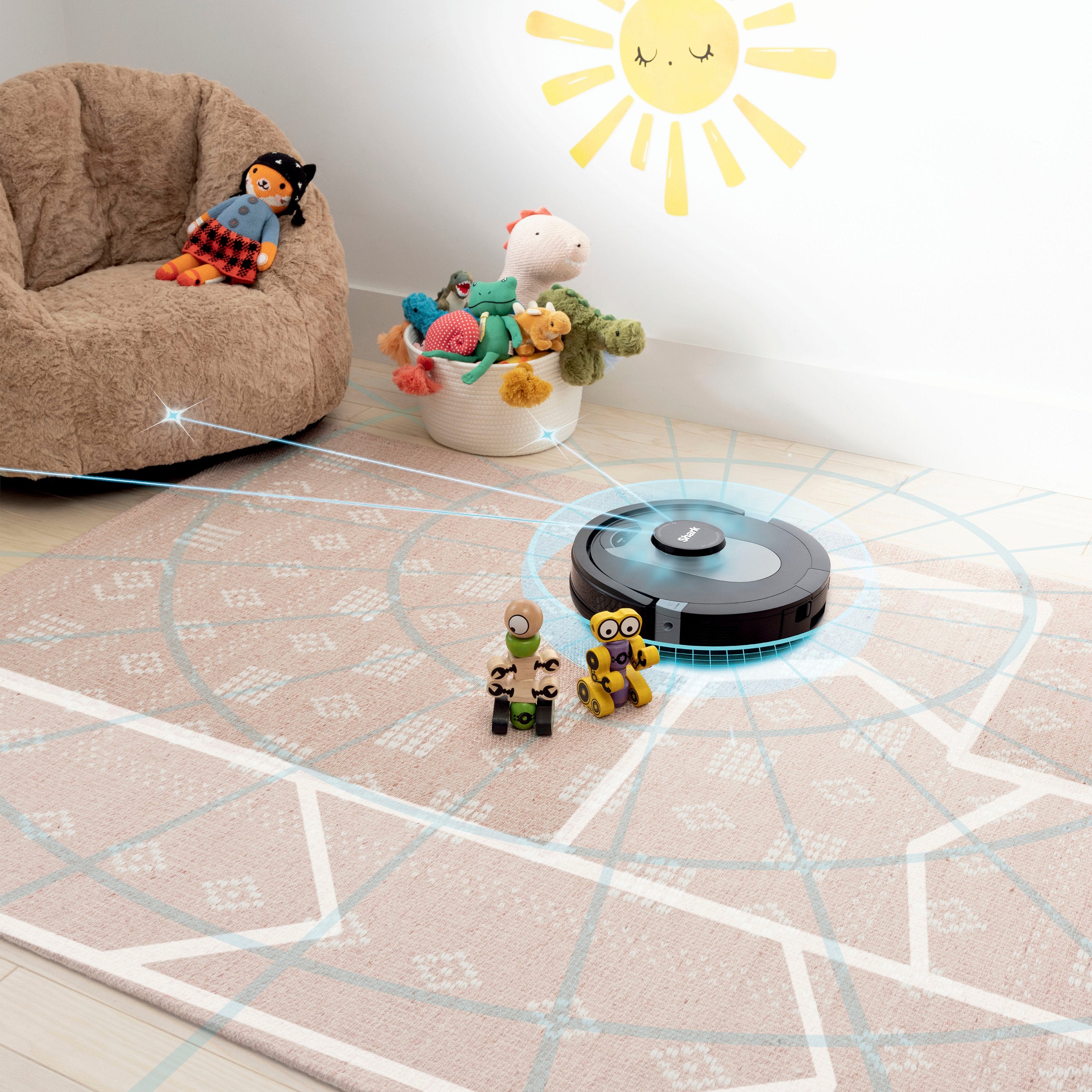 Aspirateur robot Shark 2025 – AI Ultra avec nettoyage Matrix Clean. Cartographie de la maison. Base autonettoyante sans sac HEPA. Connectivité Wi-Fi – Noir