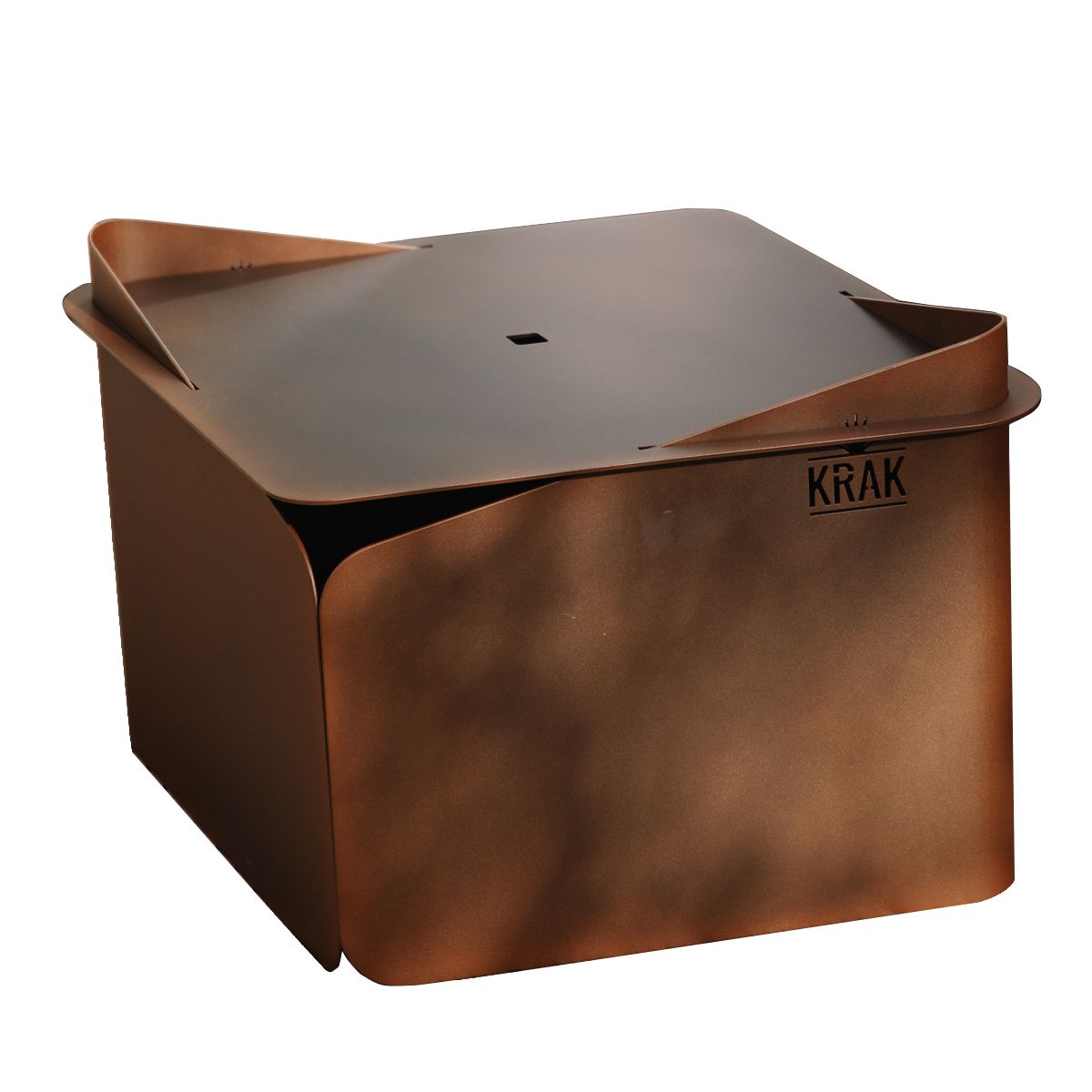 Krak Brazier 3 In 1 Rust Flower - Levant + Grille + Plateau Fleur De Rouille