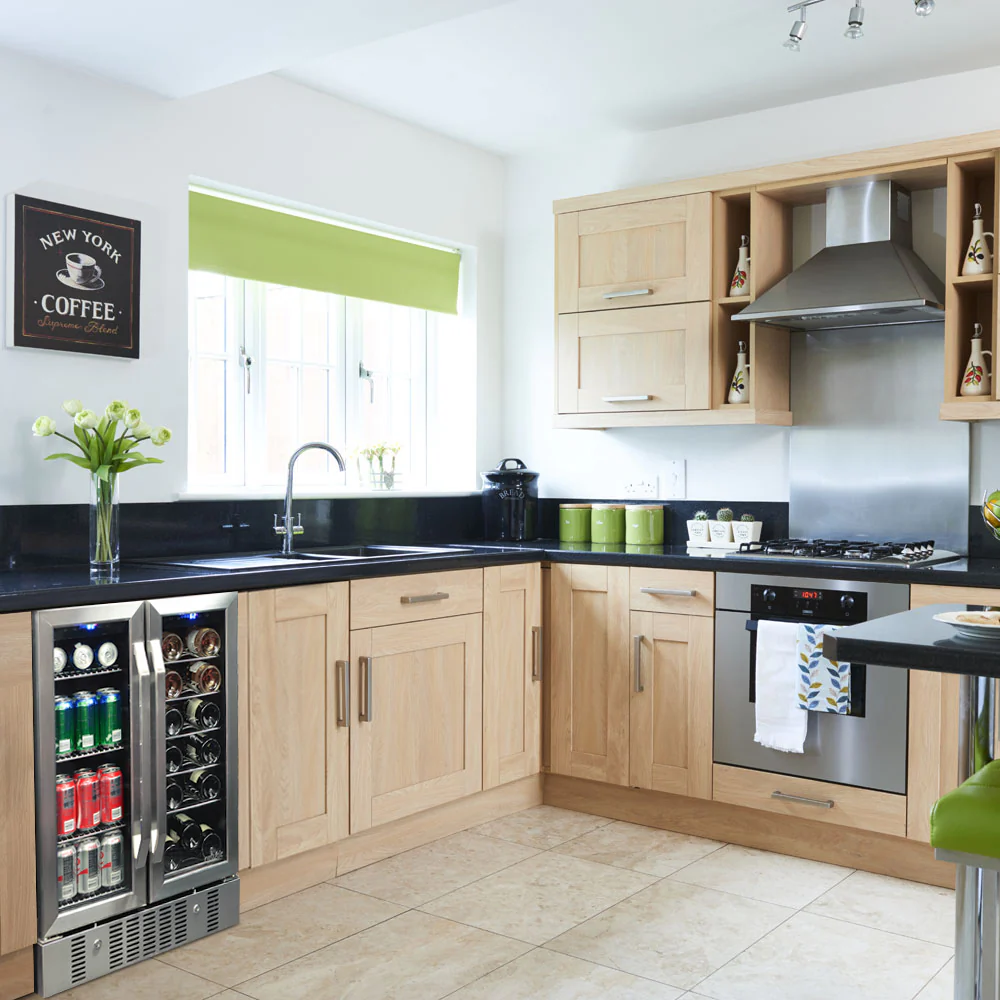 2025 Newair® Indbygget køleskab med dobbelt zone til 58 dåser og 18 flasker - 24