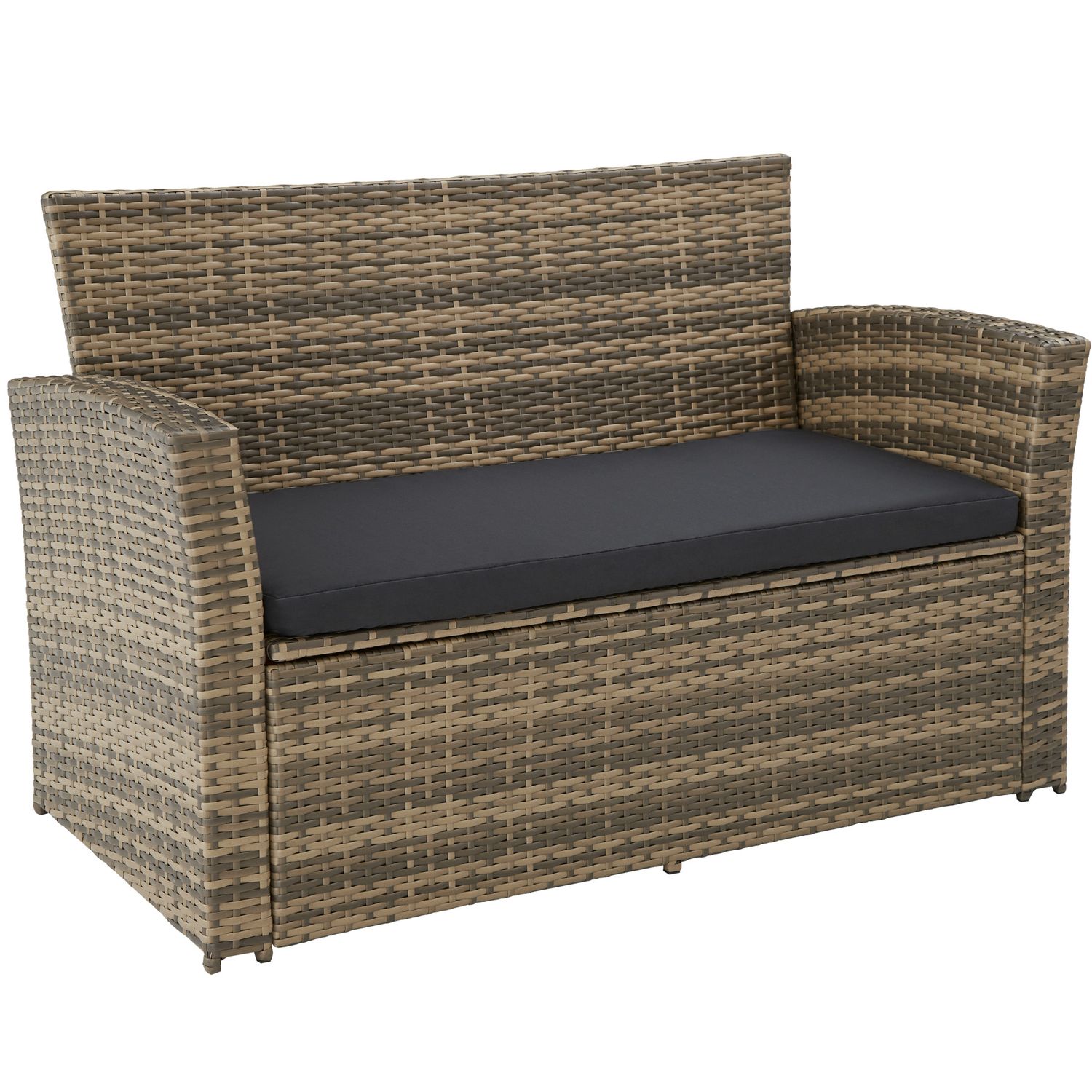 Modena Rattan-Set mit Schutzhülle - Natur